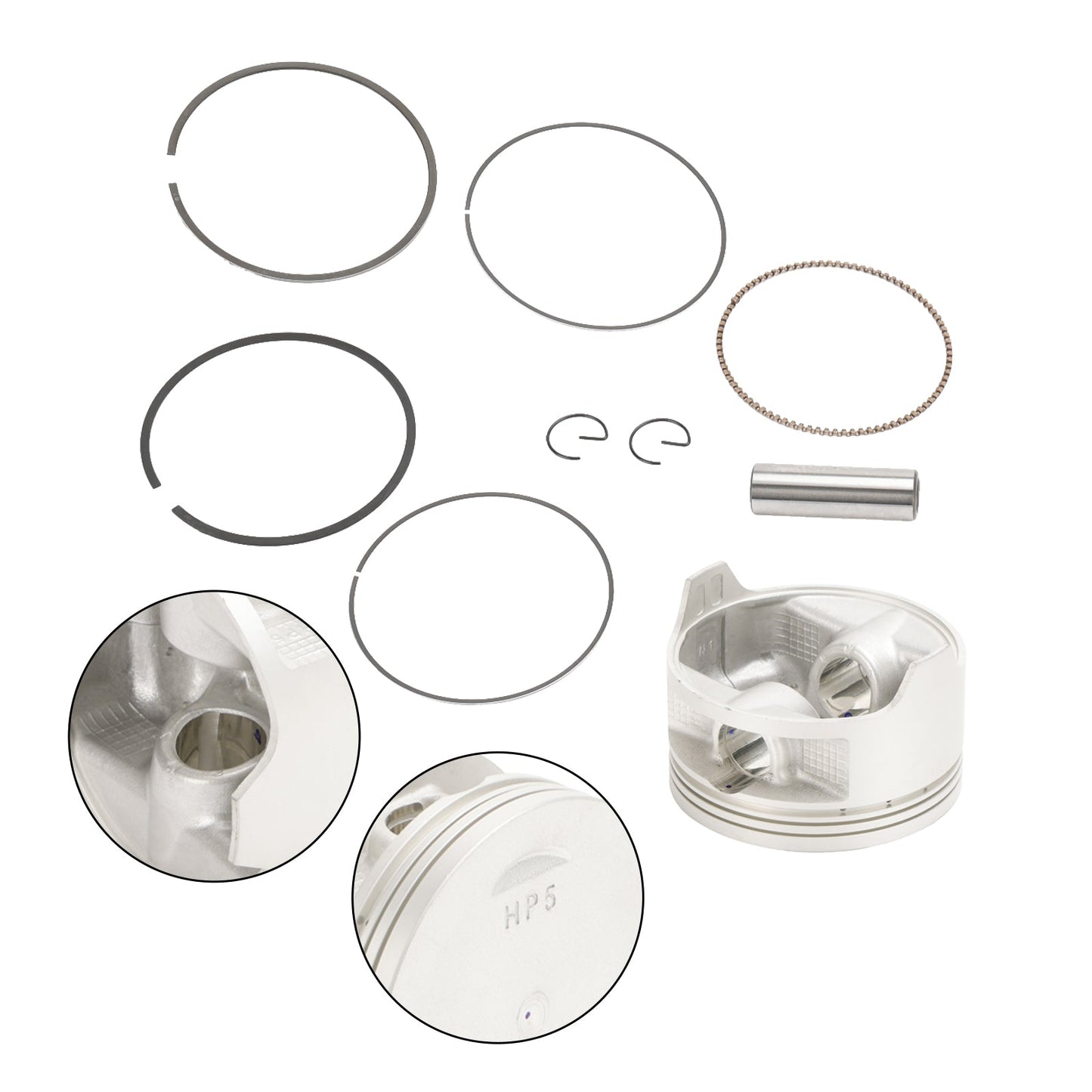 Kit de reconstruction de segments de piston, alésage standard 86,5 mm, pour Honda Rancher TRX420 2007-2018