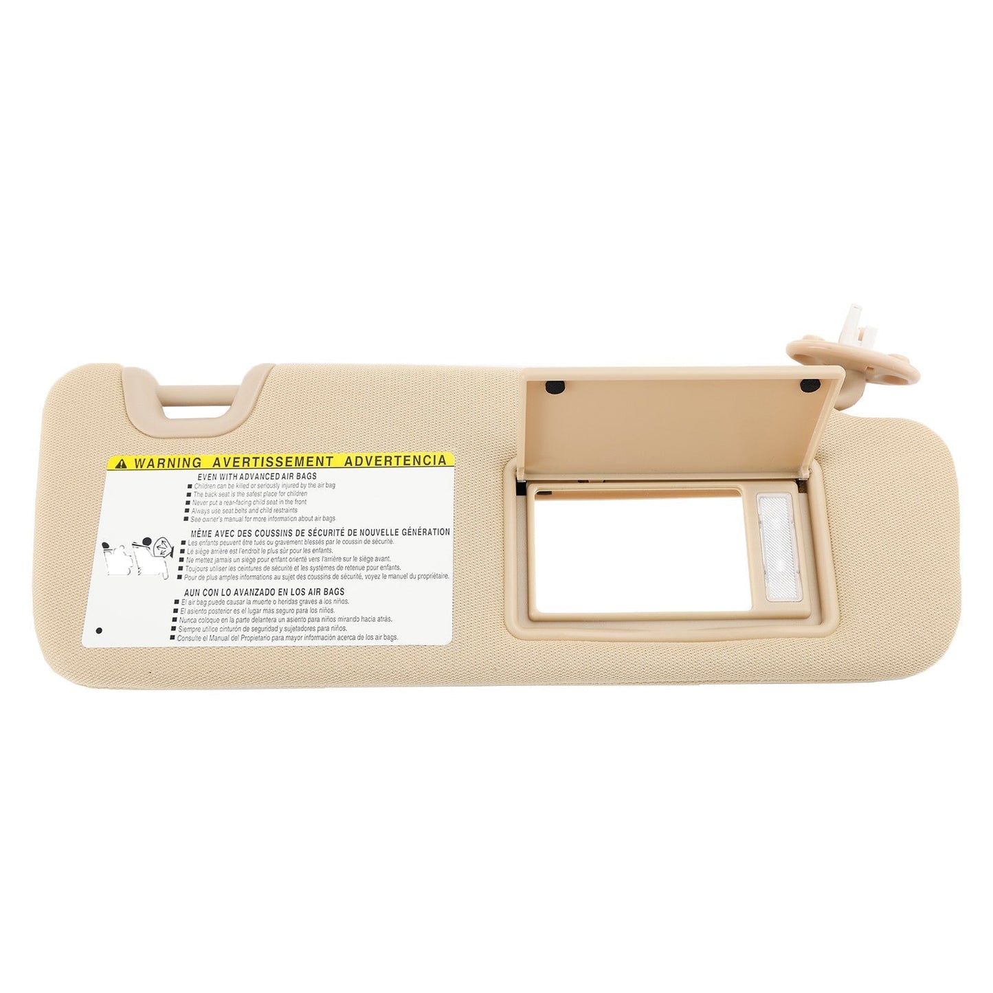 Pare-soleil droit avec éclairage de courtoisie pour Toyota Highlander 2014-2019 74310-0E074-A0