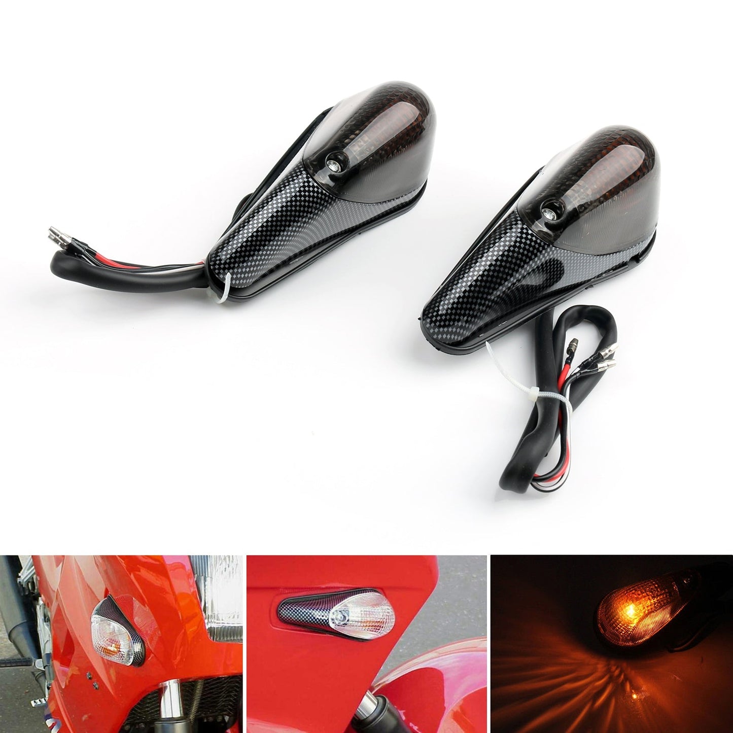 Kawasaki Front Turn Signals Fit For Kawasaki Ninja EX 250 1988-2007 Smoke Assosary