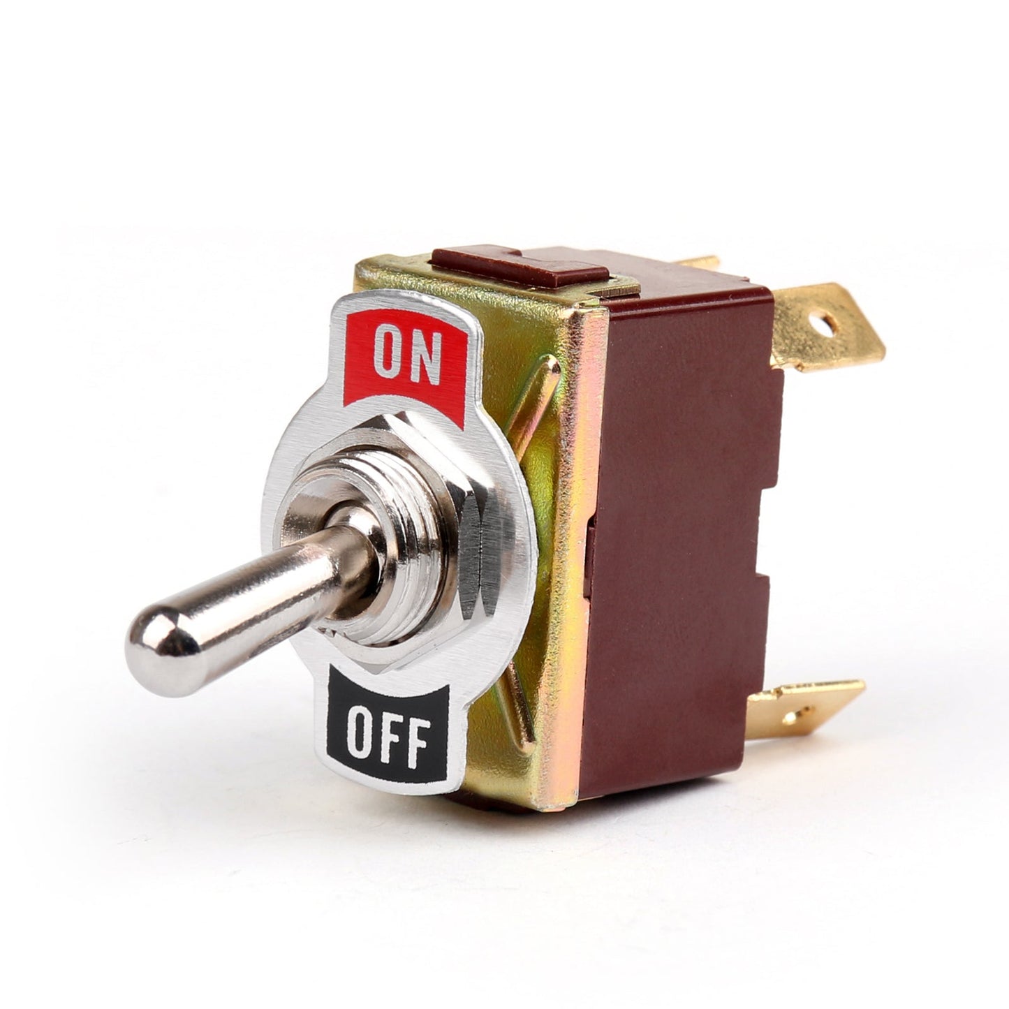 Interrupteur à bascule marche/arrêt 15 A 250 V, 2 bornes, 4 broches, DPST, qualité industrielle