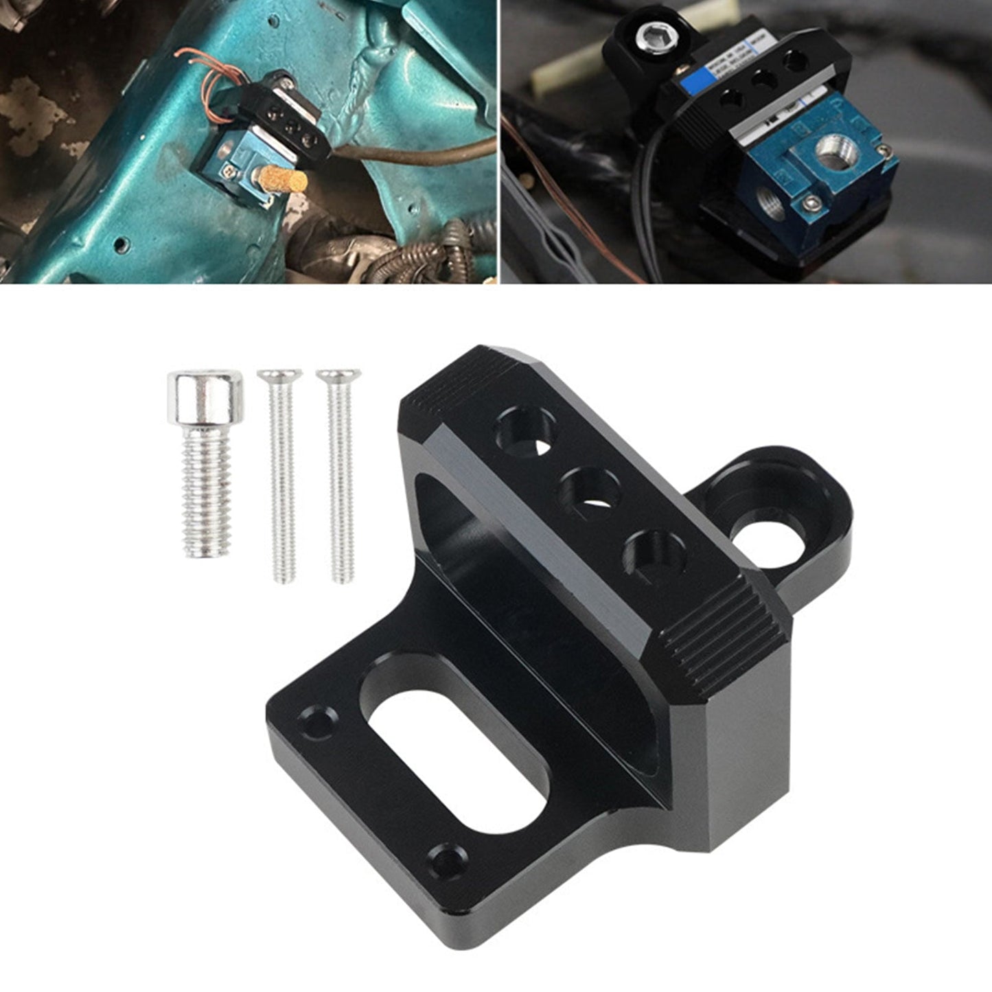 Mac AEM Boost Controller Solenoid Valve Mount Holder Bracket 3 Port