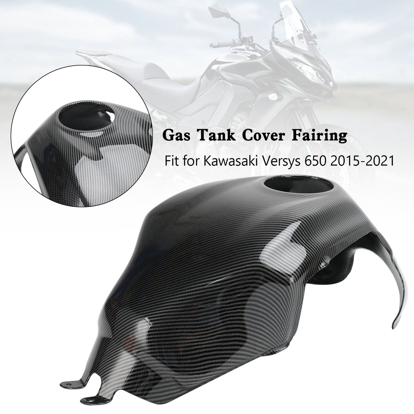 Protection de carénage de couvercle de réservoir d'essence pour Kawasaki Versys 650 2015-2021