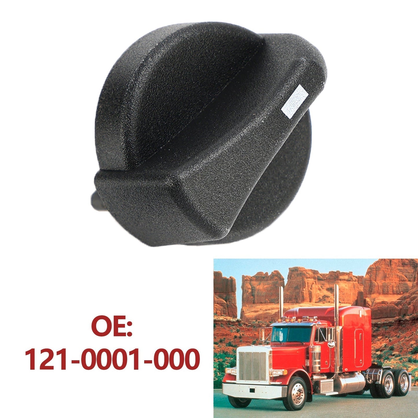 1987-2011 Peterbilt models AC Heater Control Knob 121-0001-000