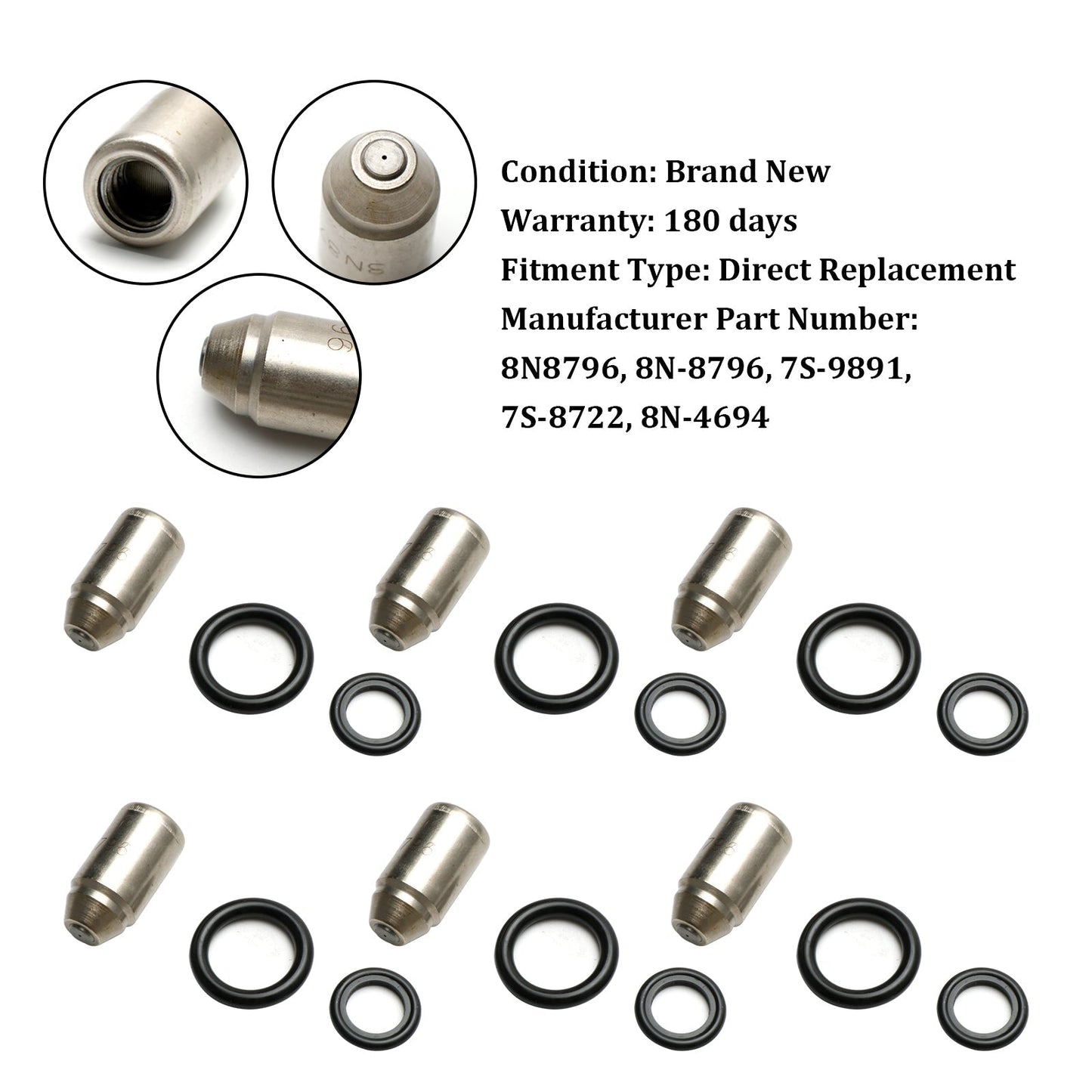 Caterpillar 3304 3306 D330C D333C 6PCS Injecteurs Buse Service Groupe 8N8796 7S-9891 7S-8722 8N-4694
