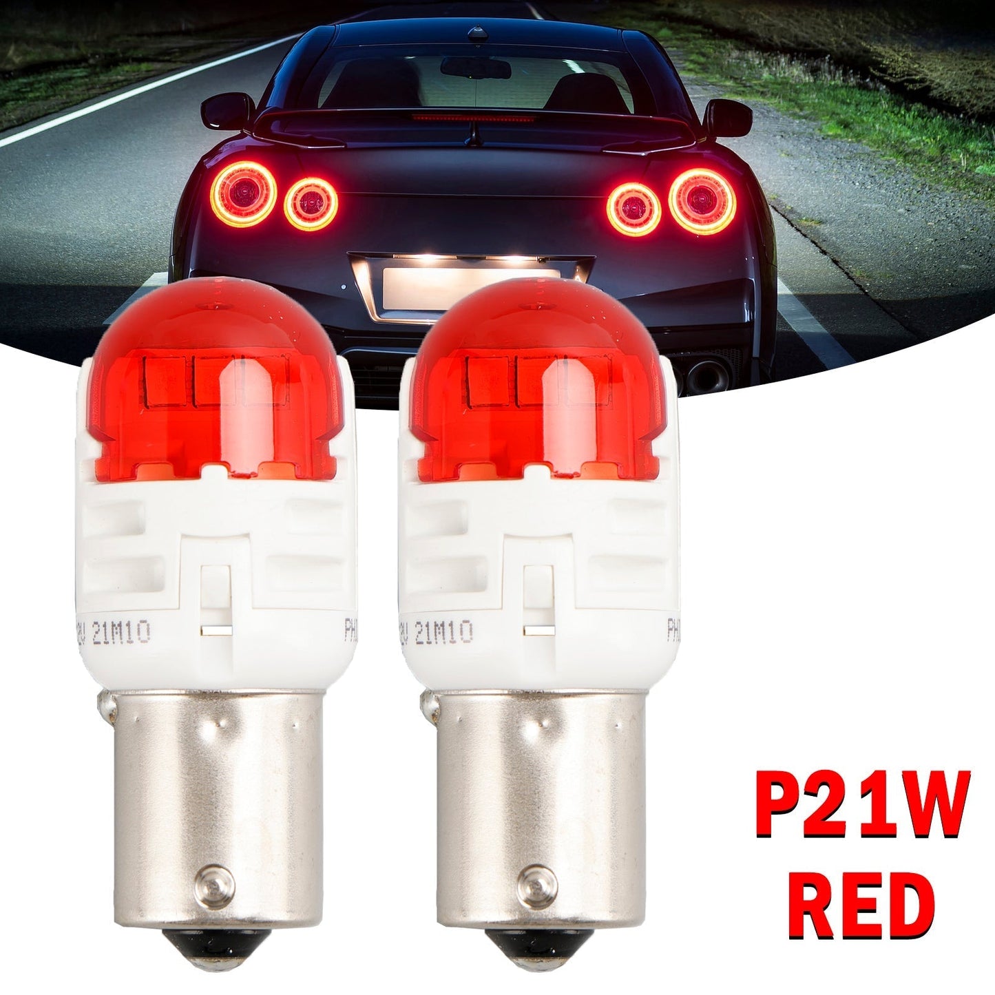 Pour Philips 11498RU60X2 Ultinon Pro6000 LED-RED P21W Rouge intense 75lm