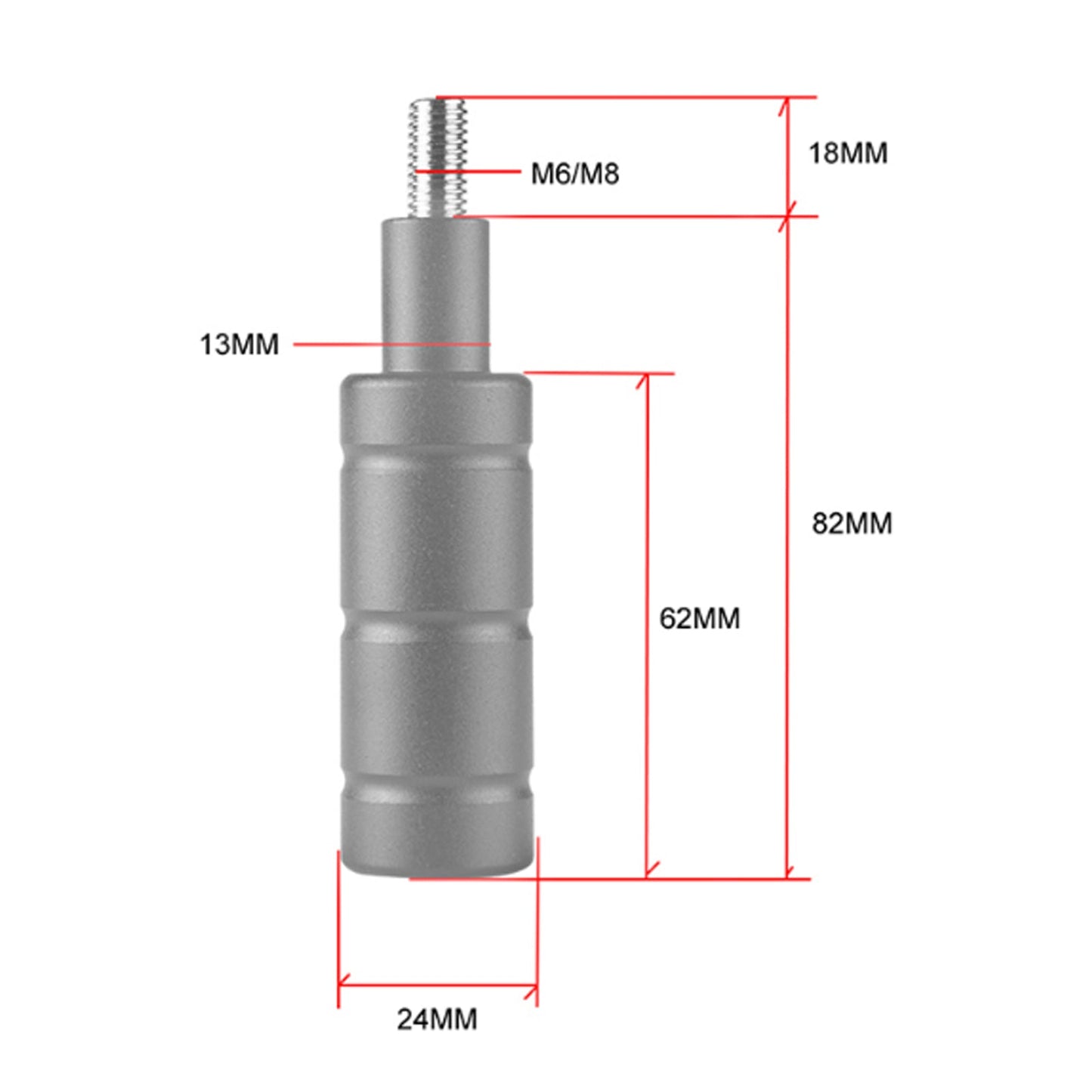 Barre de support d'extension de support de phare antibrouillard de moto en titane M8 M6