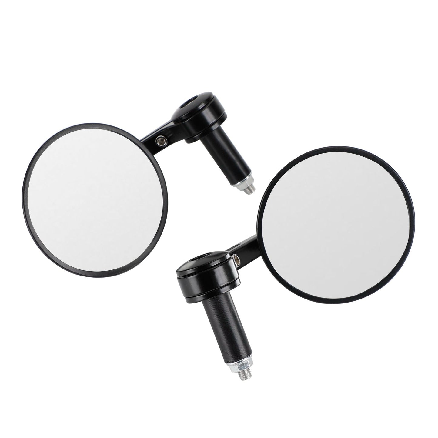 Rétroviseurs de guidon personnalisés antireflets ronds noirs de qualité billette 22 mm 7/8" x 2