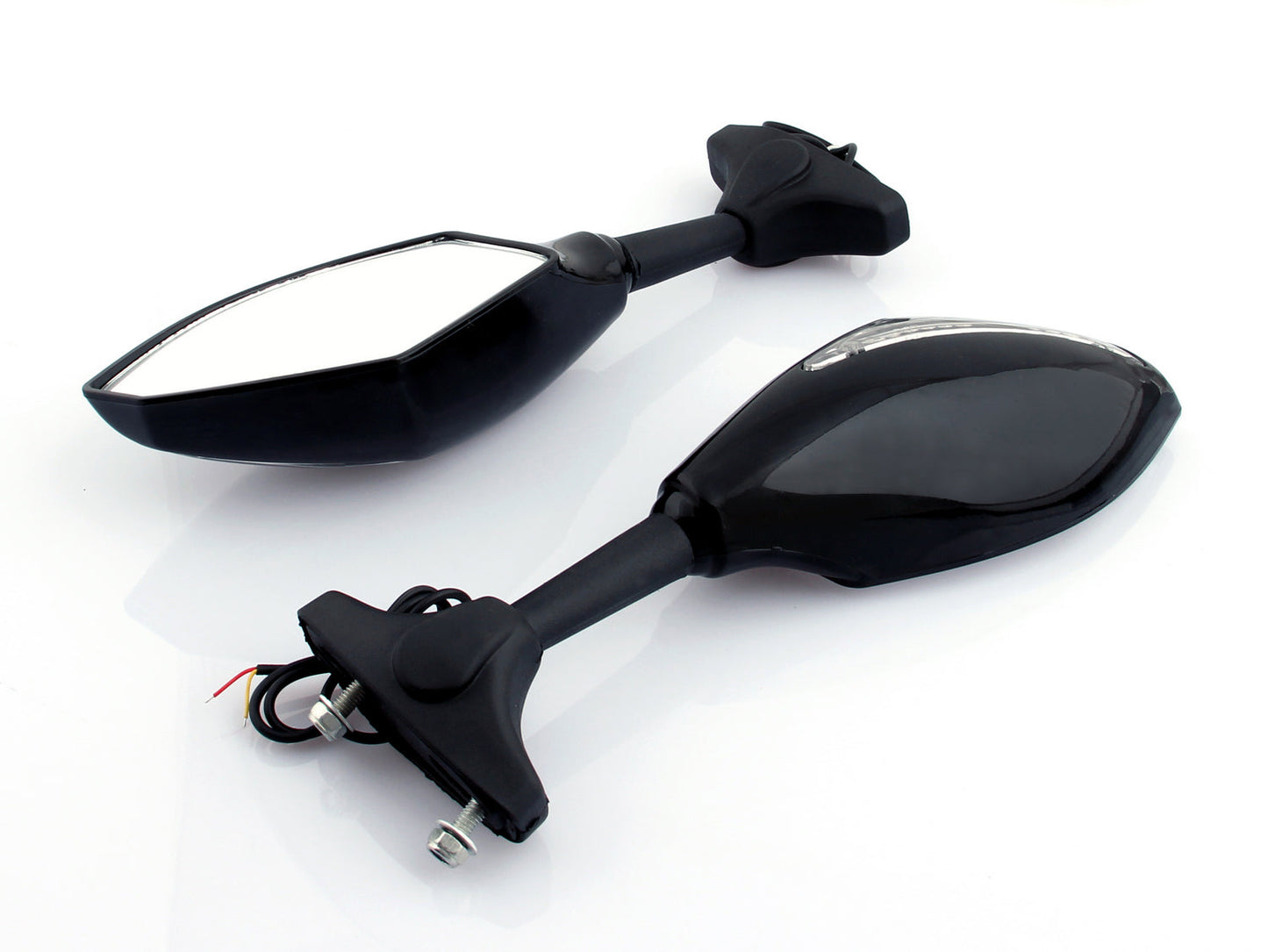 Rétroviseurs LED universels pour motos, clignotants, pour Honda, Kawasaki, Suzuki et Yamaha
