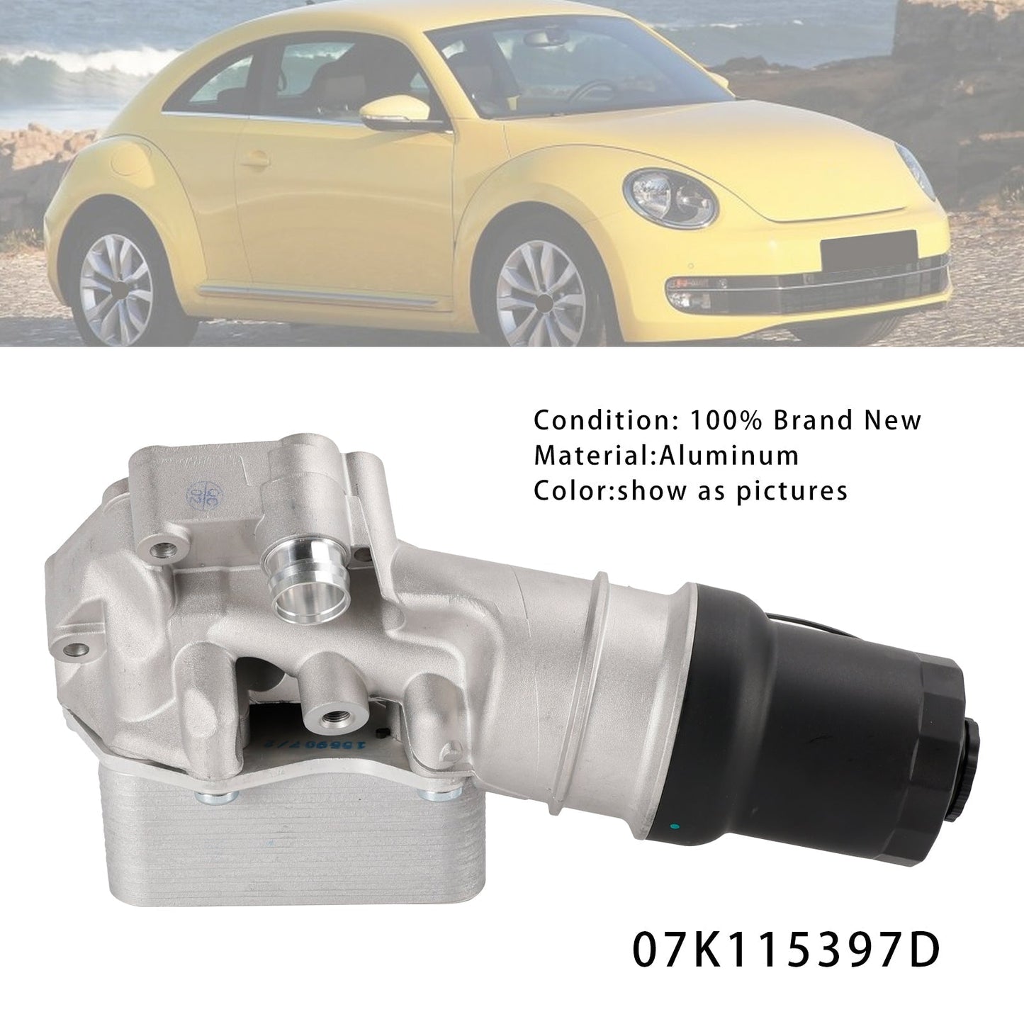 2012-2014 Volkswagen Beetle Upgrade Oil Cooler Filter Housing 07K-115-397-A 07K-115-397-B