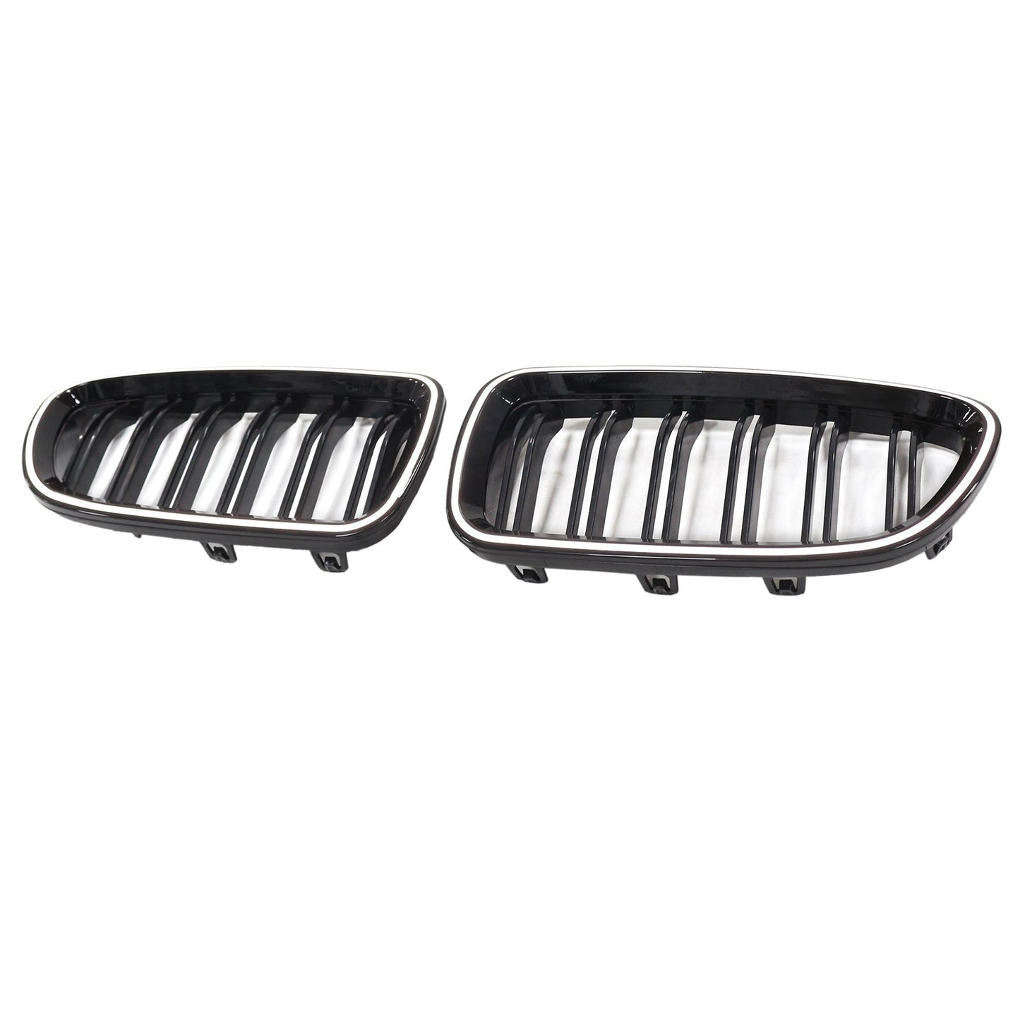 01.2009-10.2016 BMW 5-Series F10 Kidney Bumper Grill Grille Gloss Black 51137203649 51137203650