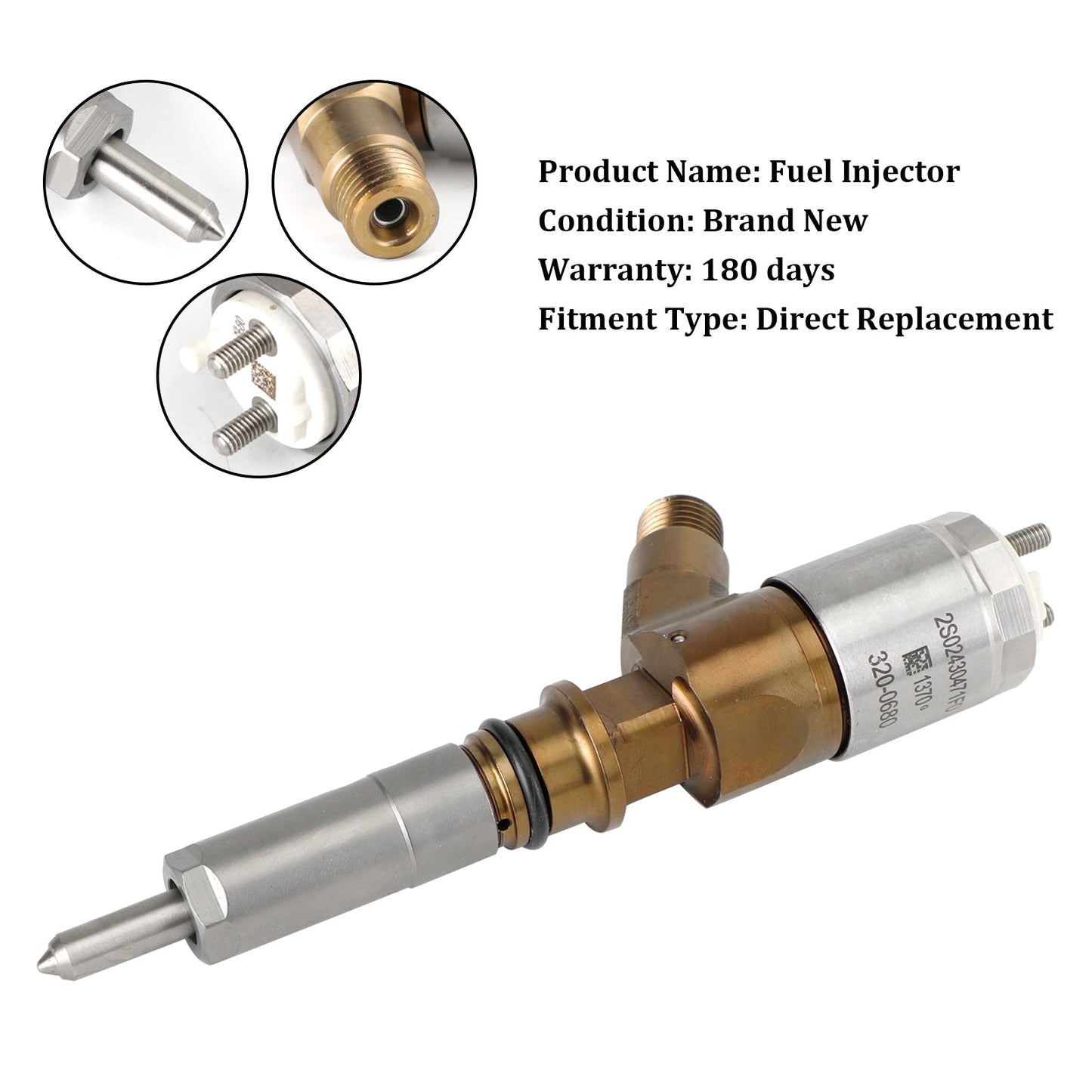 Inyector de combustible Caterpillar Perkins C6.6 (1 unidad) 2645A747 320-0680