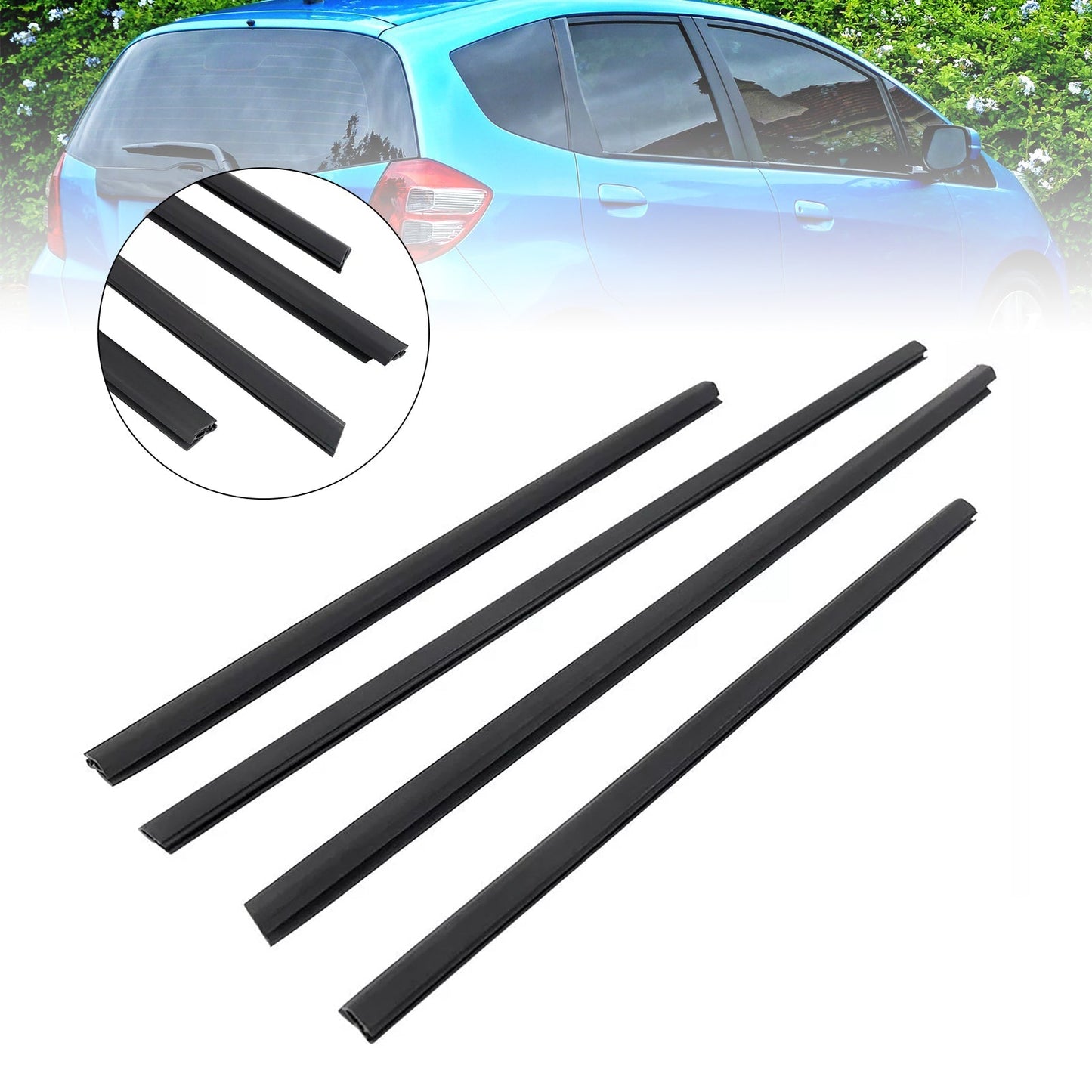 Joint d'étanchéité pour ceinture de porte Honda Fit Jazz 2008-2013 (4 pièces)