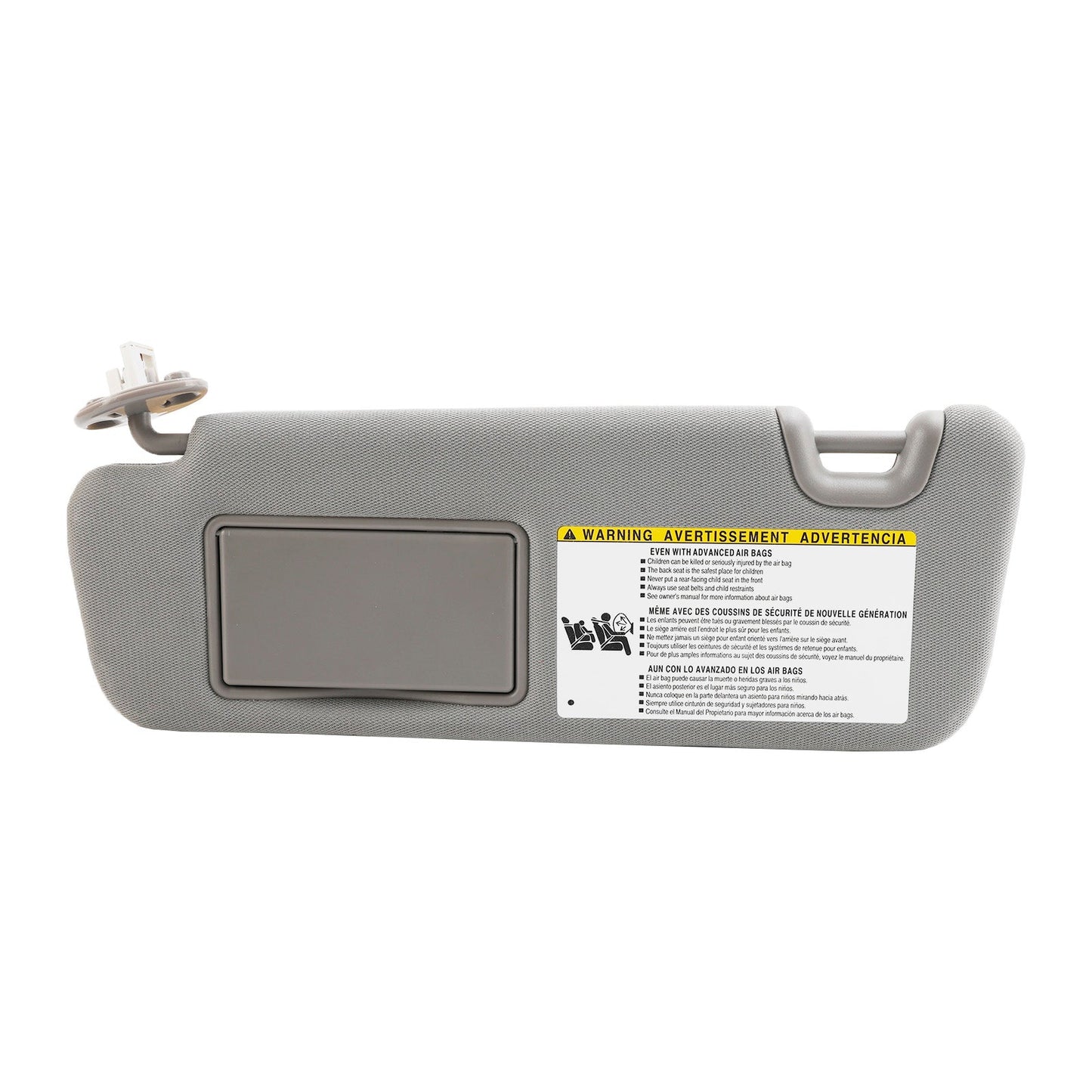 Pare-soleil gauche avec vanité gris clair pour Toyota Highlander 2014-2019 74320-0E074-B0