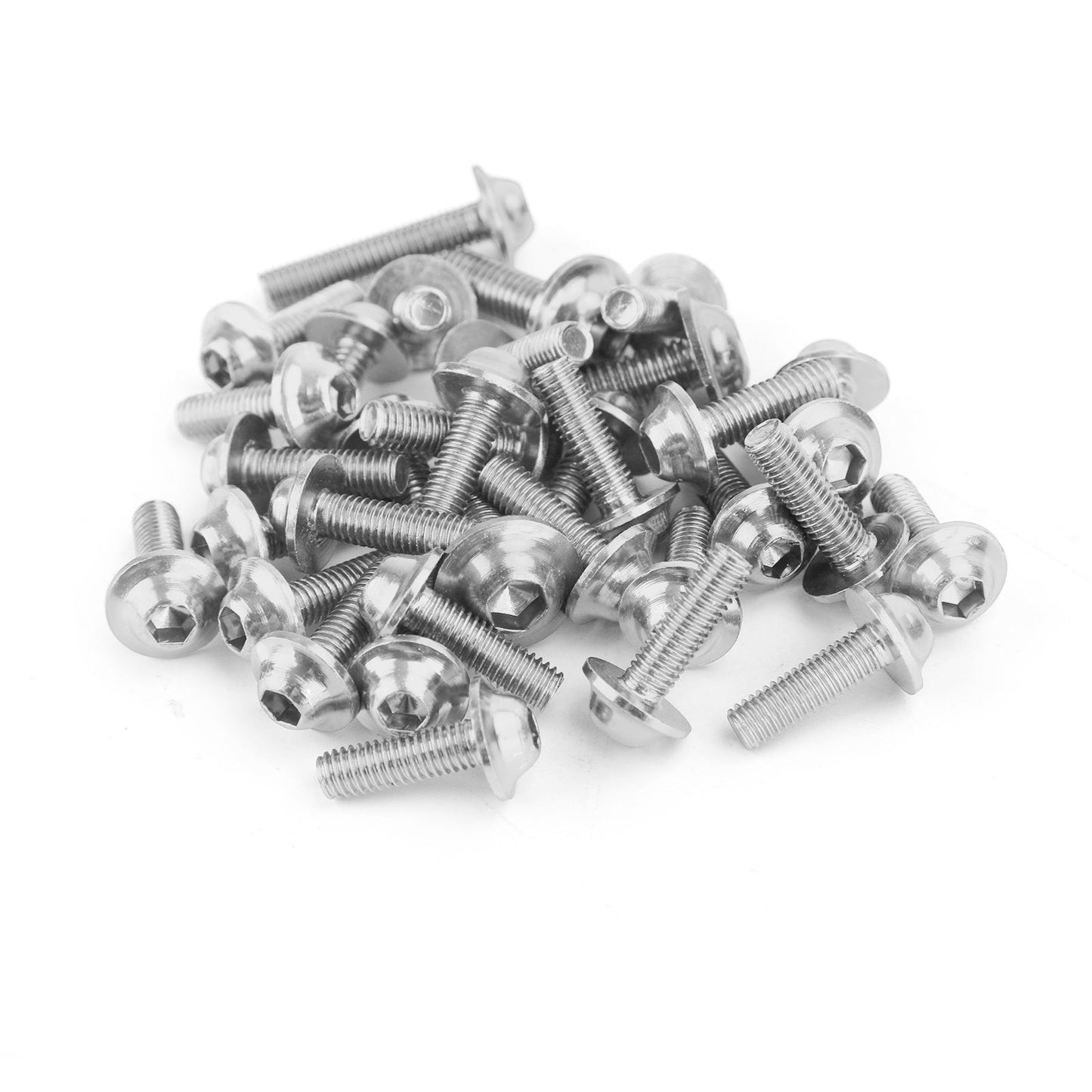 Kit de 158 boulons de carénage de pare-brise de moto de sport, clips de fixation, vis argentées