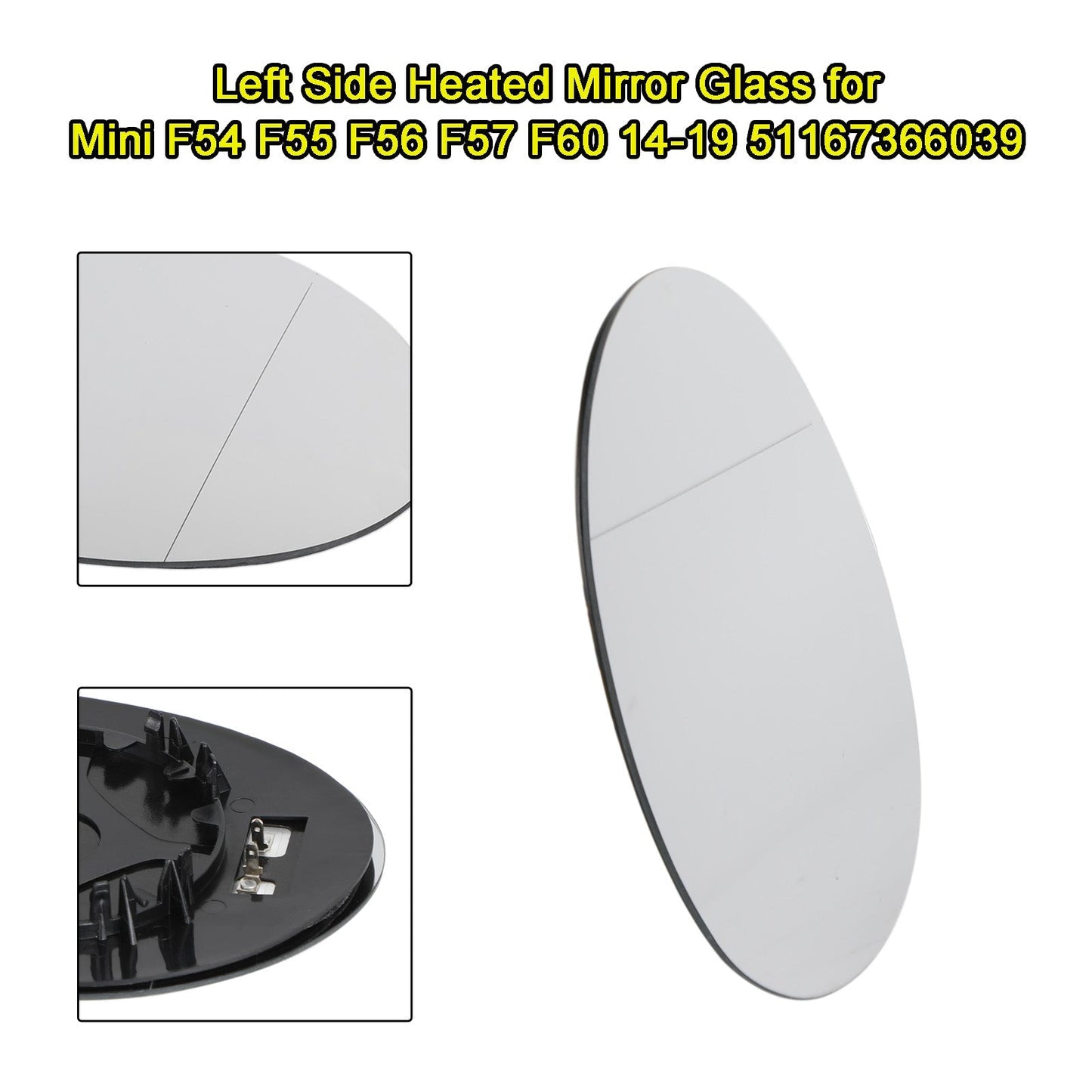 Rétroviseur chauffant côté gauche 51167366039 pour Mini F54 F55 F56 F57 F60 14-19