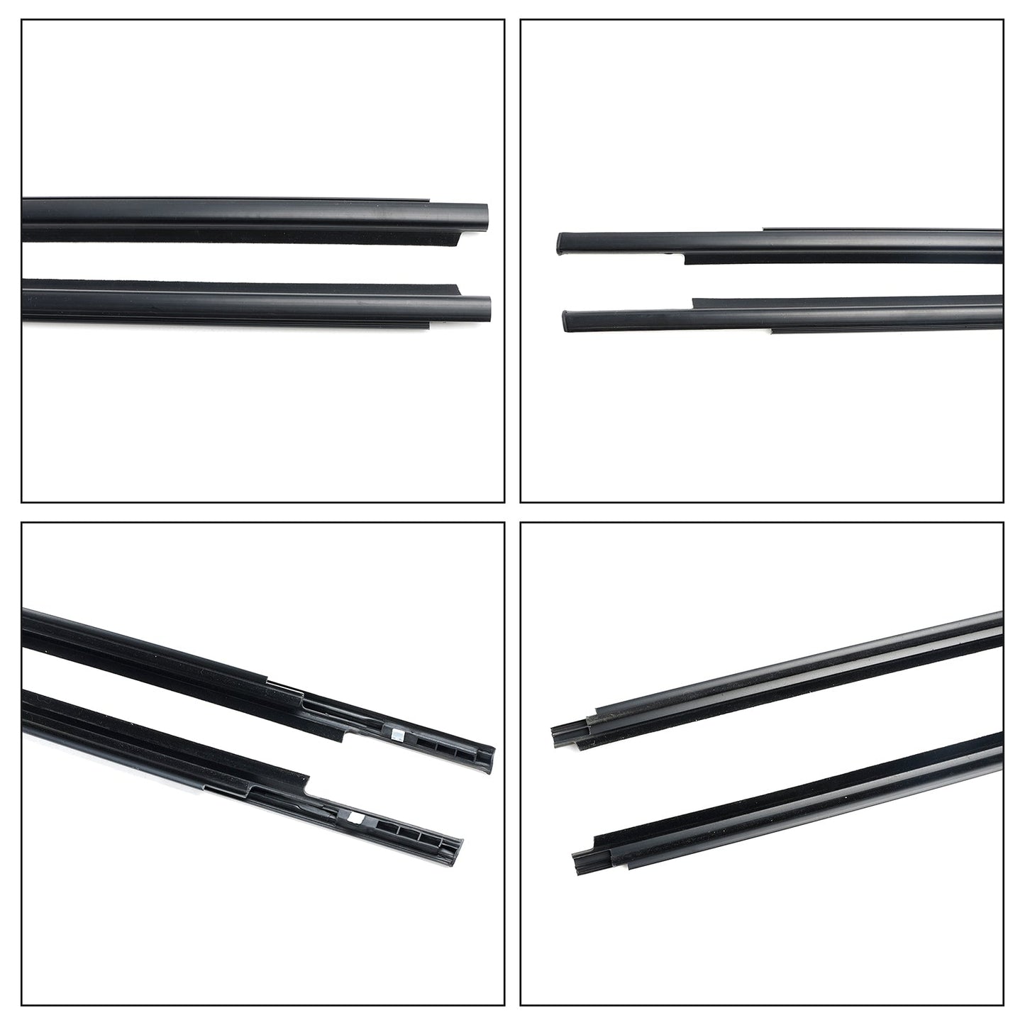 2005-2011 Toyota Yaris (NCP90, NCP91, KSP90, ZSP90) 4 pièces moulures de joint d'étanchéité pour vitres de portières extérieures 68160-52110 68210-52110