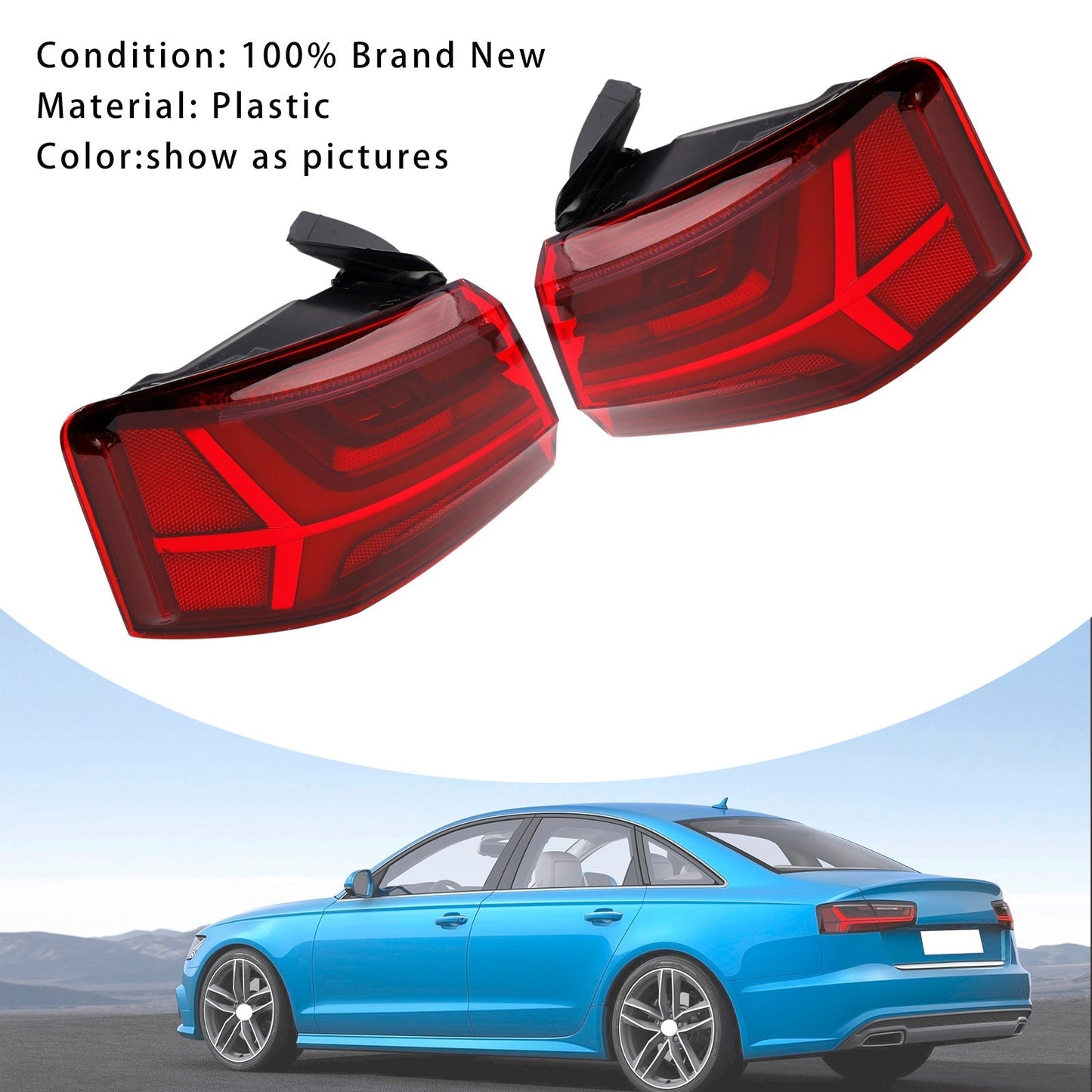 Paire de feux arrière extérieurs gauche et droit pour Audi A6 4G C7 2015-2018 4G5945095E 96E