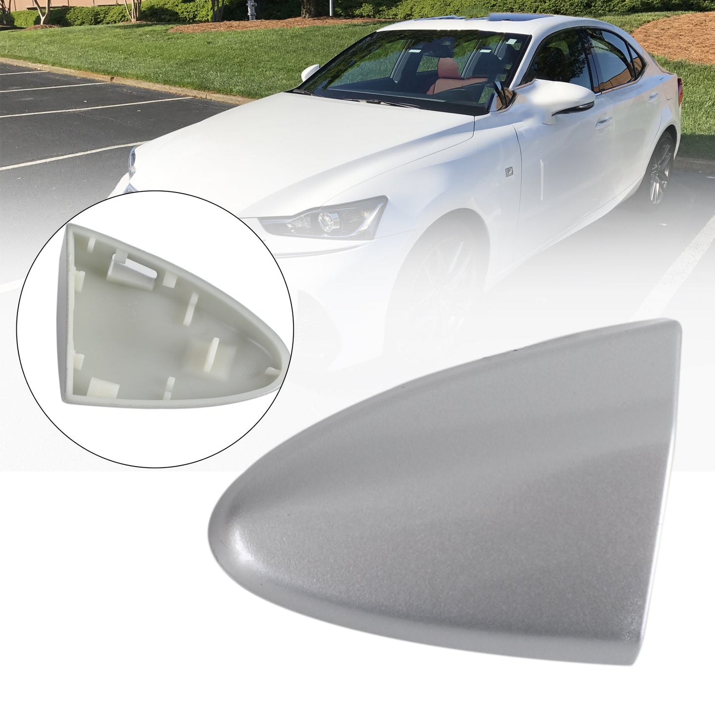 Capuchon de protection de clé de poignée de porte extérieure avant gauche argenté 69218-53021 pour Lexus IS250