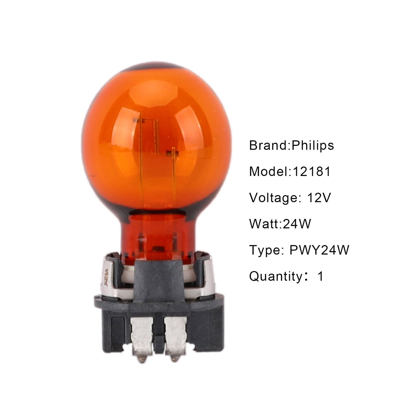 Audi A4L 12181NA PWY24W Philips Amber Front Turn Signal Light Bulb