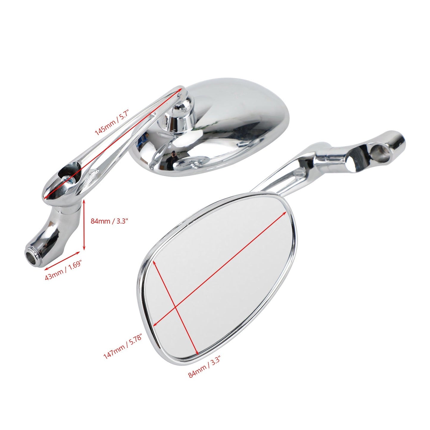 Paire de rétroviseurs personnalisés pour Ducati Scrambler 1100, Icon, Cafe Racer et Desert Sled