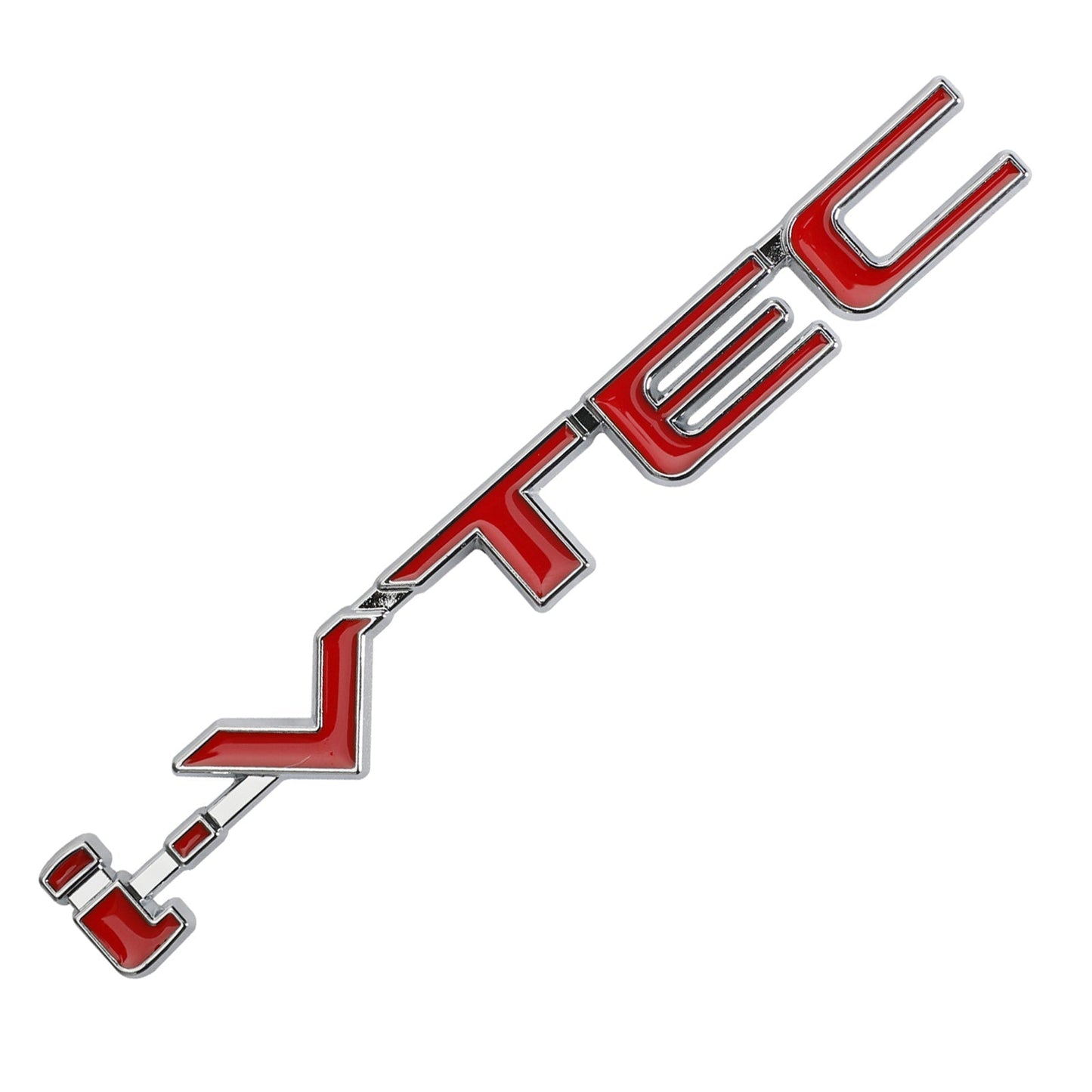 Emblème 3D en métal pour coffre de voiture i-VTEC, autocollant pour aile arrière Turbo, rouge et argent