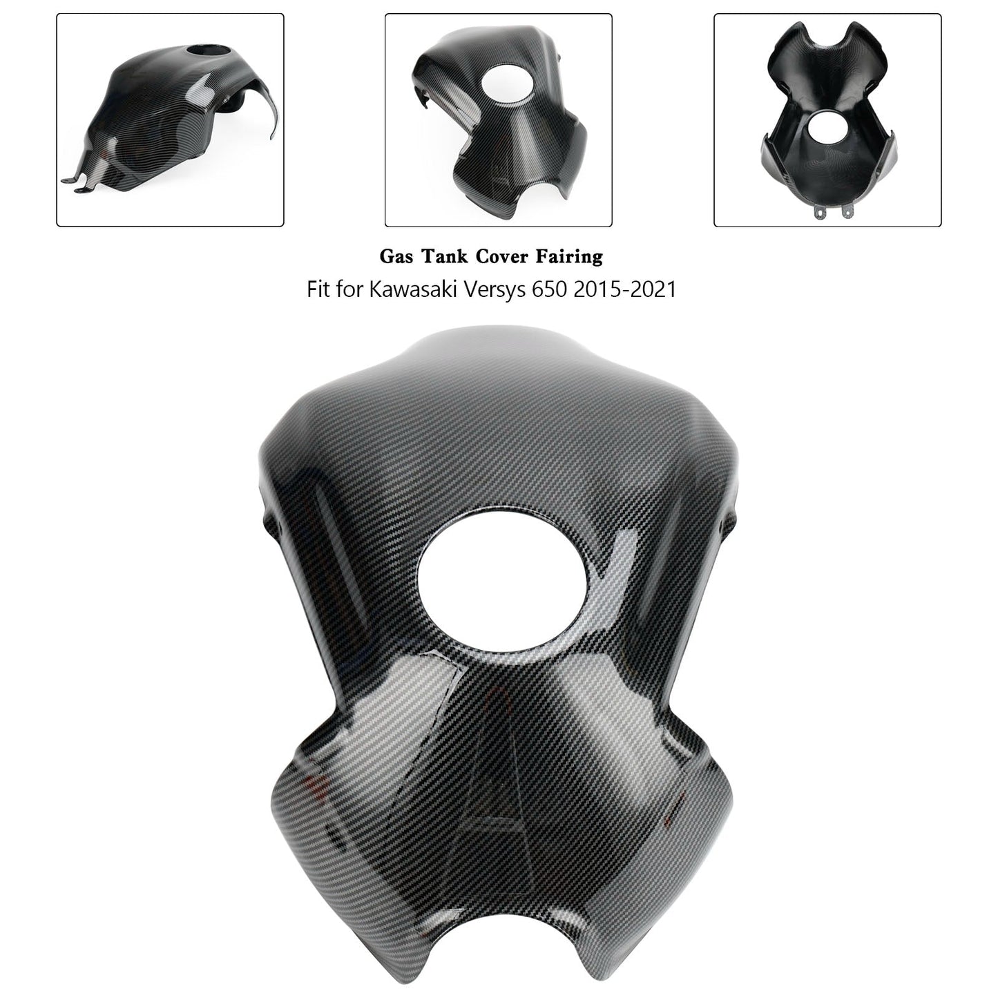 Protection de carénage de couvercle de réservoir d'essence pour Kawasaki Versys 650 2015-2021