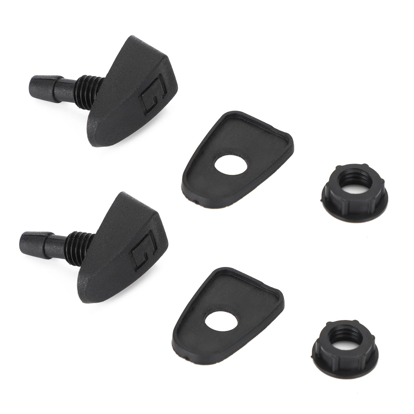 2x Universal Car Front Windshield Windscreen Washer Jet Nozzles Water Fan Spout