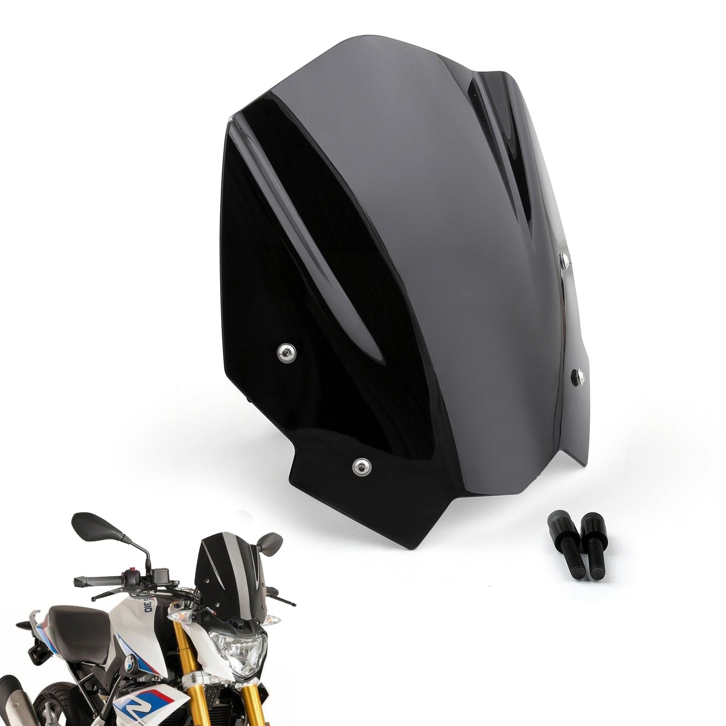 Pare-brise de moto en plastique ABS noir pour BMW G310R 2017-2022