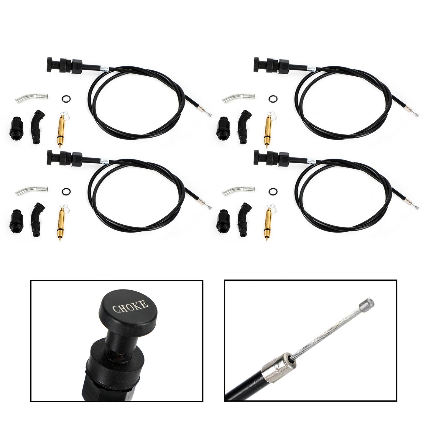 Kit de 4 câbles de starter pour carburateur Honda Rancher TRX350 FM TM 00-06