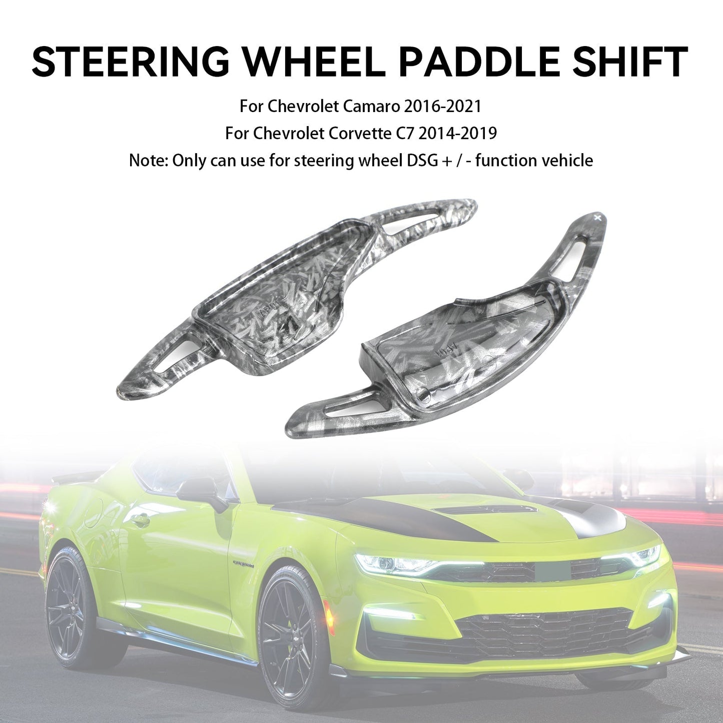 Extensions de palettes de changement de vitesse au volant pour Chevrolet Camaro 2016-2021