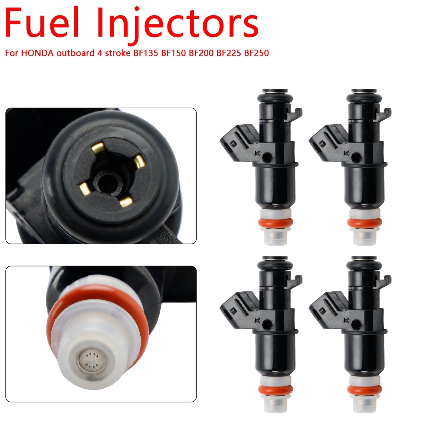 Injecteurs de carburant pour moteurs hors-bord HONDA 4 temps BF135, BF150, BF200, BF225, BF250, 4 pièces, 16450-ZY6-003