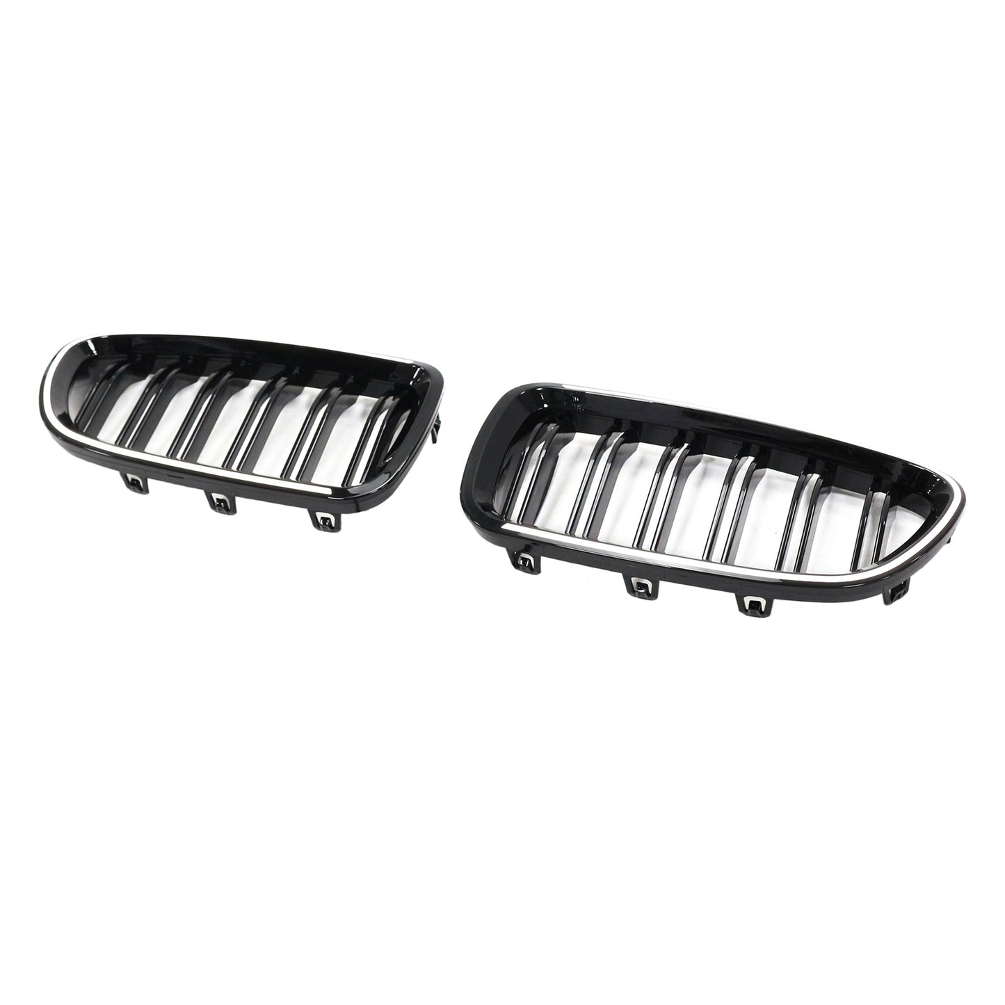 11.2009-02.2017 BMW 5-Series F11 Kidney Bumper Grille Grill Gloss Black 51137203649 51137203650