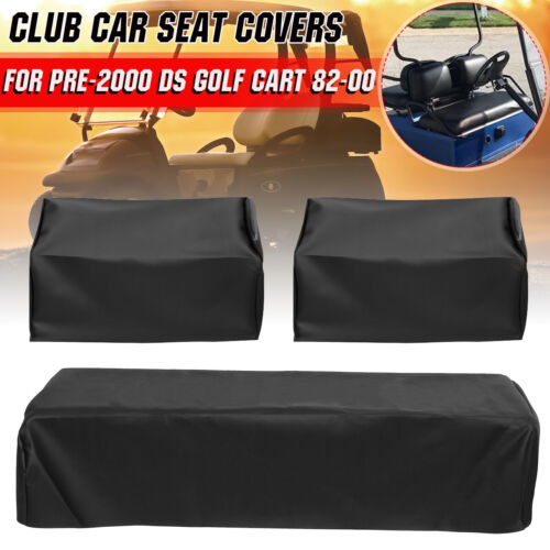 Housses de siège avant Club Car en cuir PU pour voiturette de golf DS d'avant 2000 (kaki)