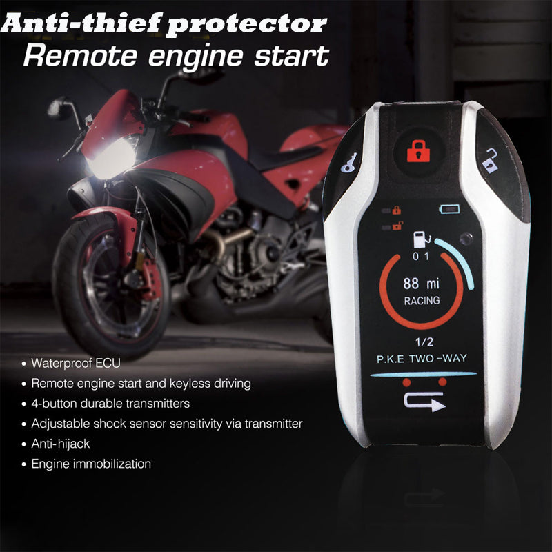 Système d'alarme antivol à télécommande pour moto et scooter