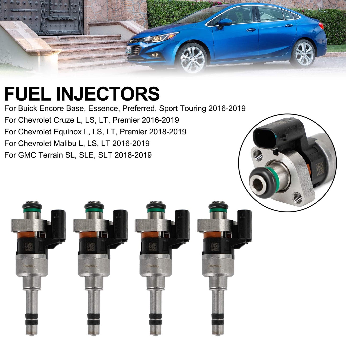 Injecteurs de carburant 55577403 17067220402 pour GMC 16-19 pour Chevry Cruze Malibu 1,4 L 1,5 L L4