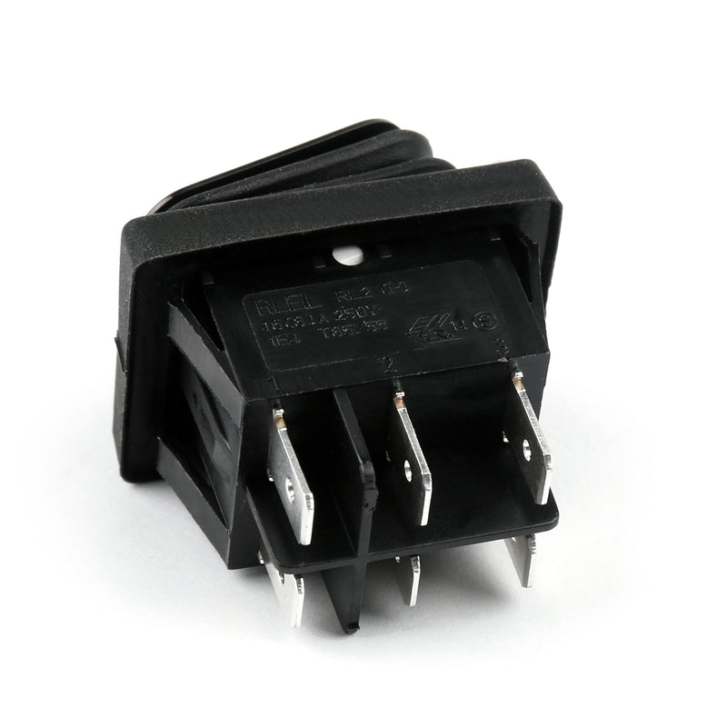 Interrupteur à bascule étanche IP65 pour bateau et voiture, 6 broches, marche/arrêt, 125/250 V CA, RLEIL RL2-203