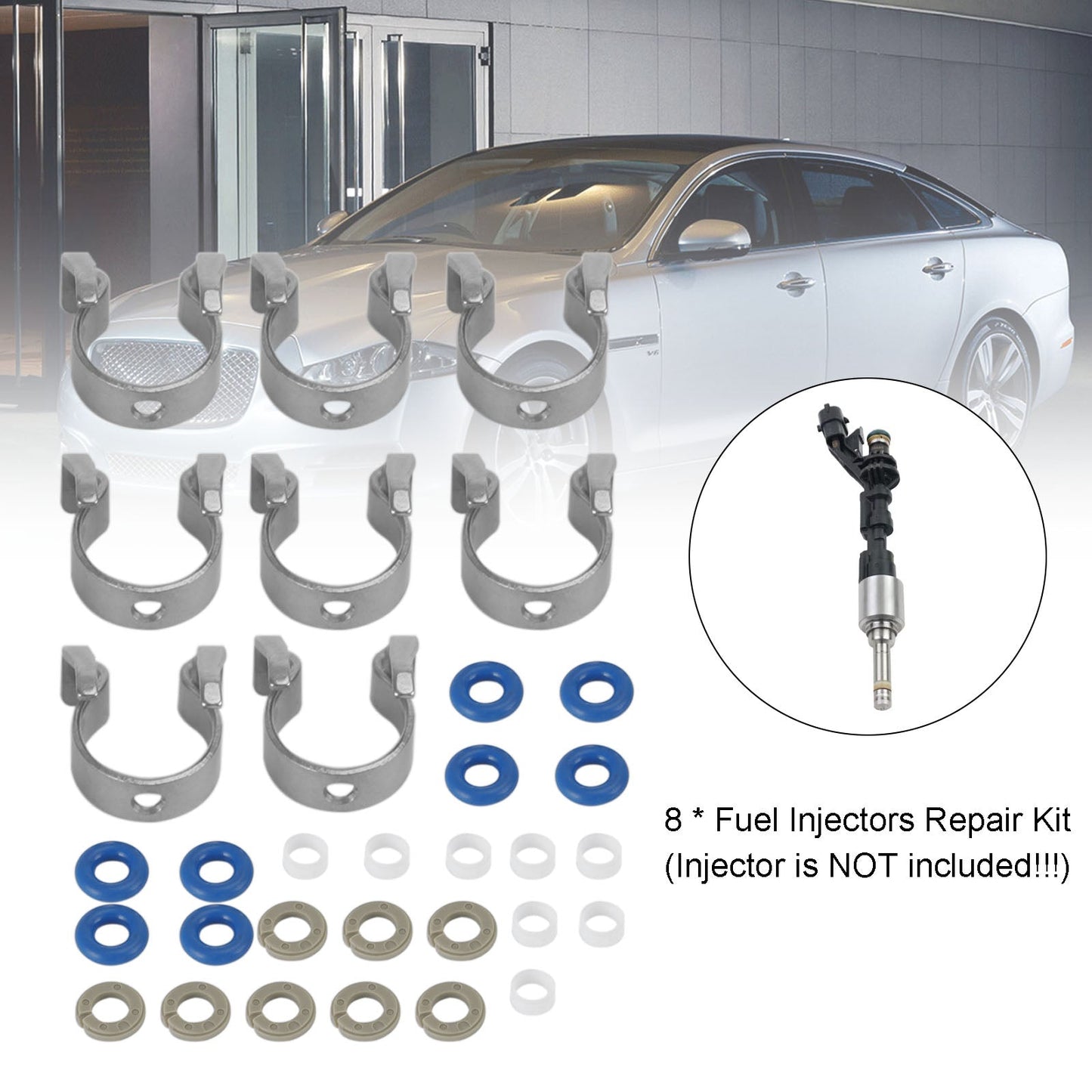 Kit de reparación de inyectores de combustible (8 piezas) 0261500105 FJ1161 Jaguar/Range Rover 5.0L V8