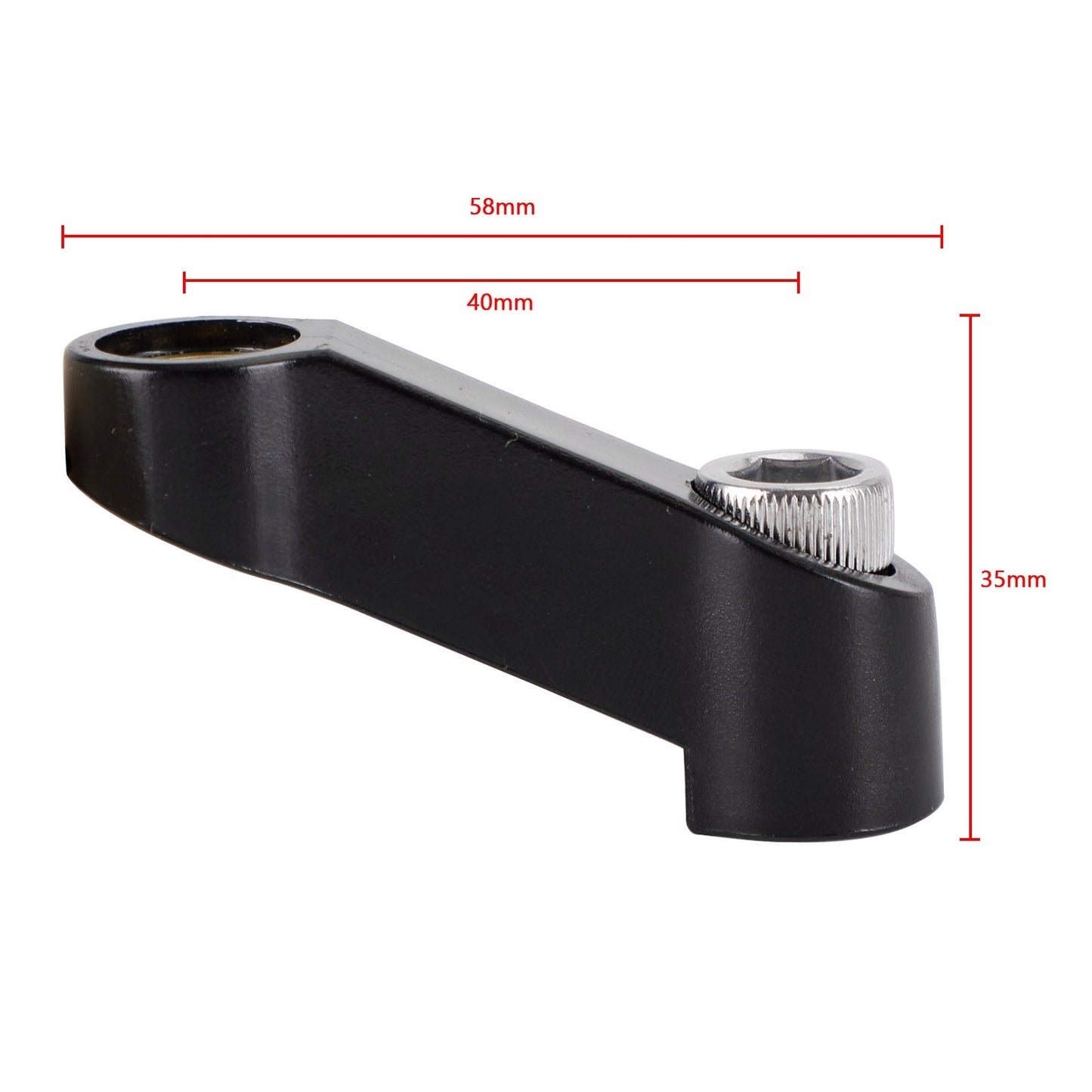 Rallonge de rétroviseur moto en plastique noir 10 mm - M10 pour Yamaha