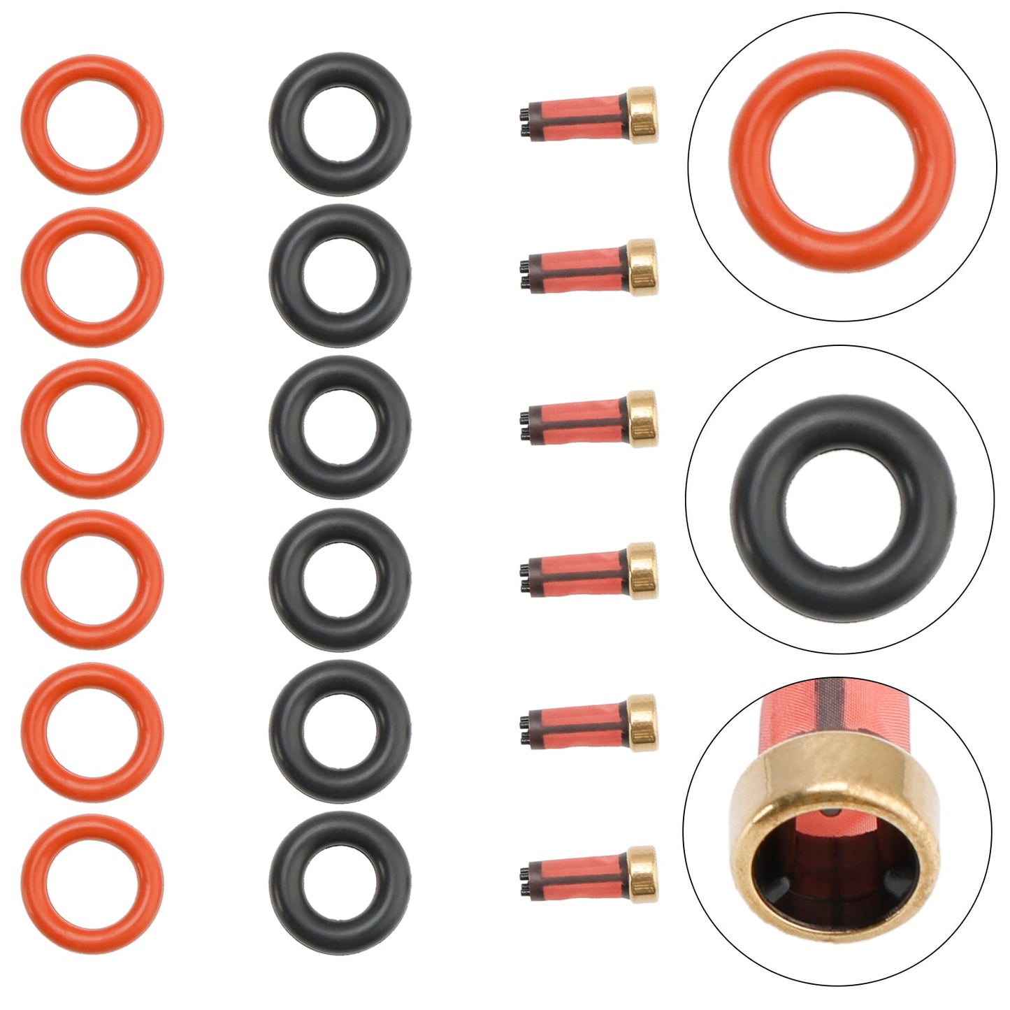 Kits de reparación de inyectores de combustible para BMW E46 320i, 323i, 325i y 330i 13537546244 y 13641437486