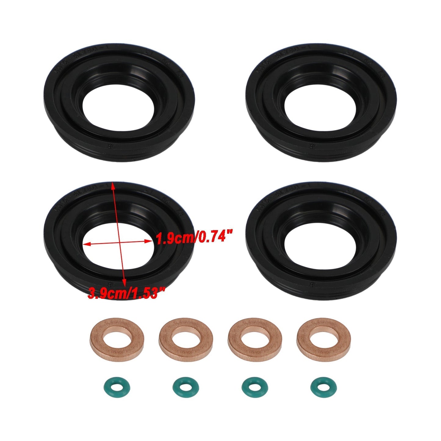 4PCS 1372494 71794621 Joints d'injecteur pour Ford Transit MK3 MK6 MK7 2.0 2.2 2.4 TDCI TDDI