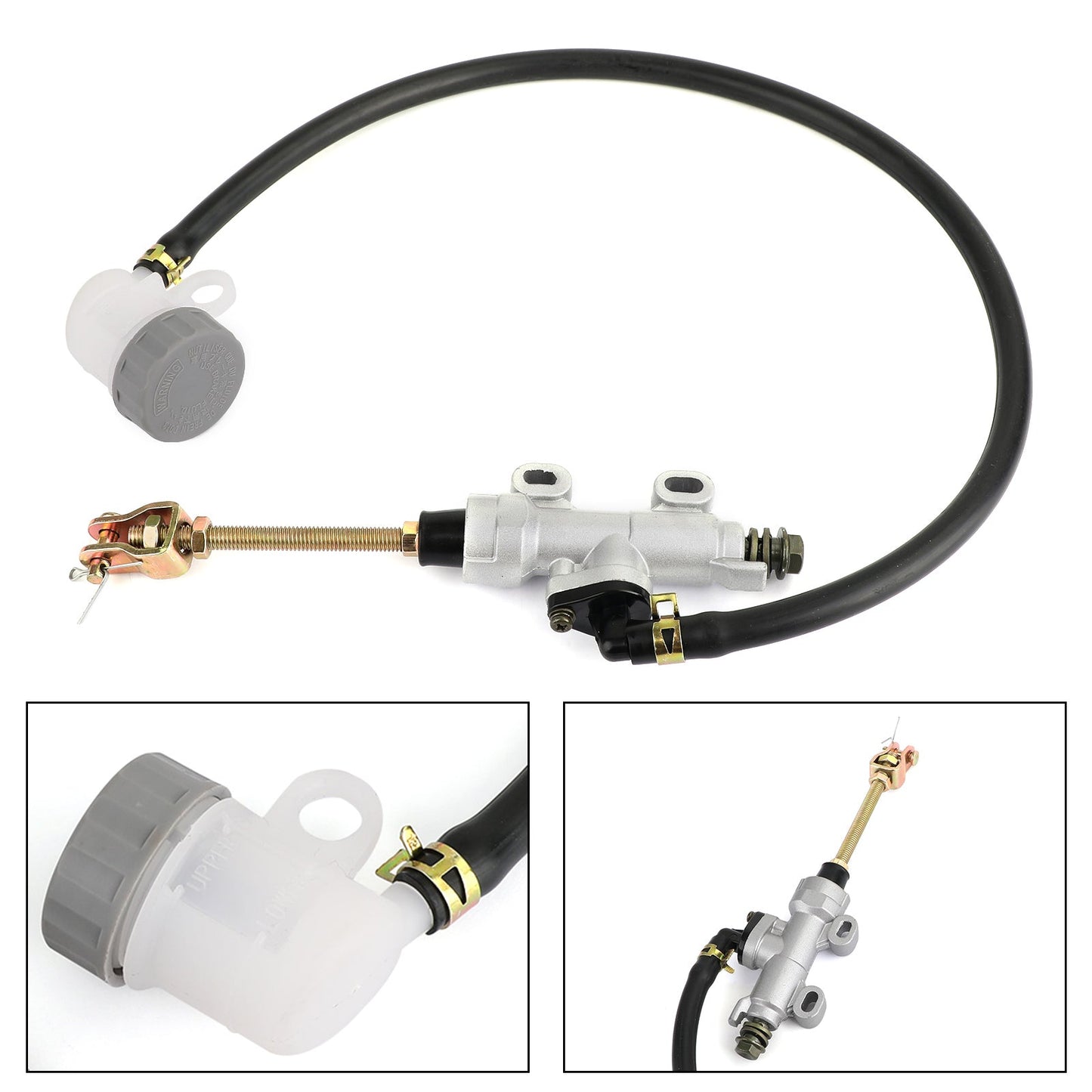Maître-cylindre de frein arrière Suzuki, compatible avec LTA500F, LTF500F, Vinson 500 2003-2007, argent