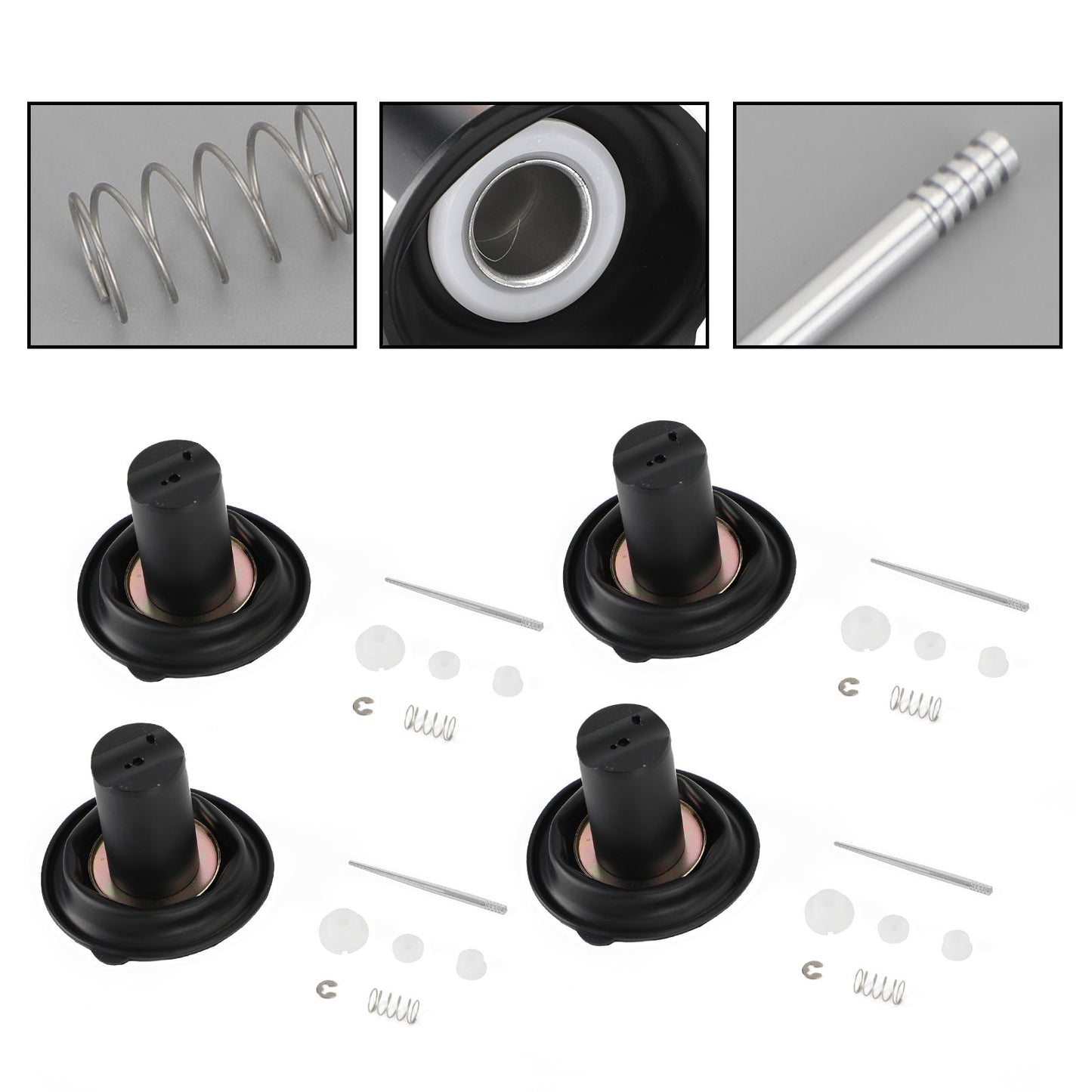 Kit de reparación de diafragma de émbolo de carburador Yamaha XJR400 (4 piezas) 1993-2000