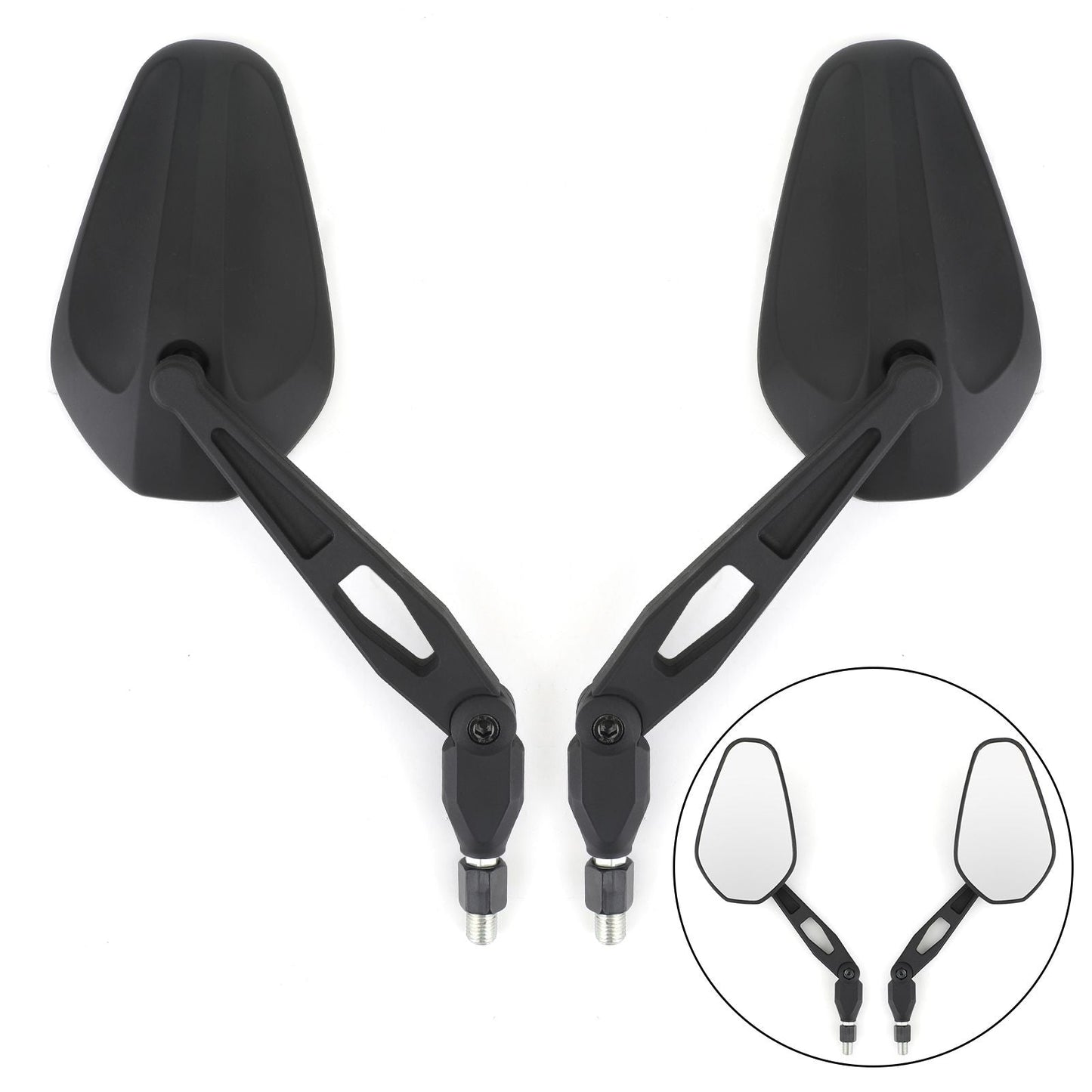 Paire de rétroviseurs universels M10 en nylon pour moto custom cruiser