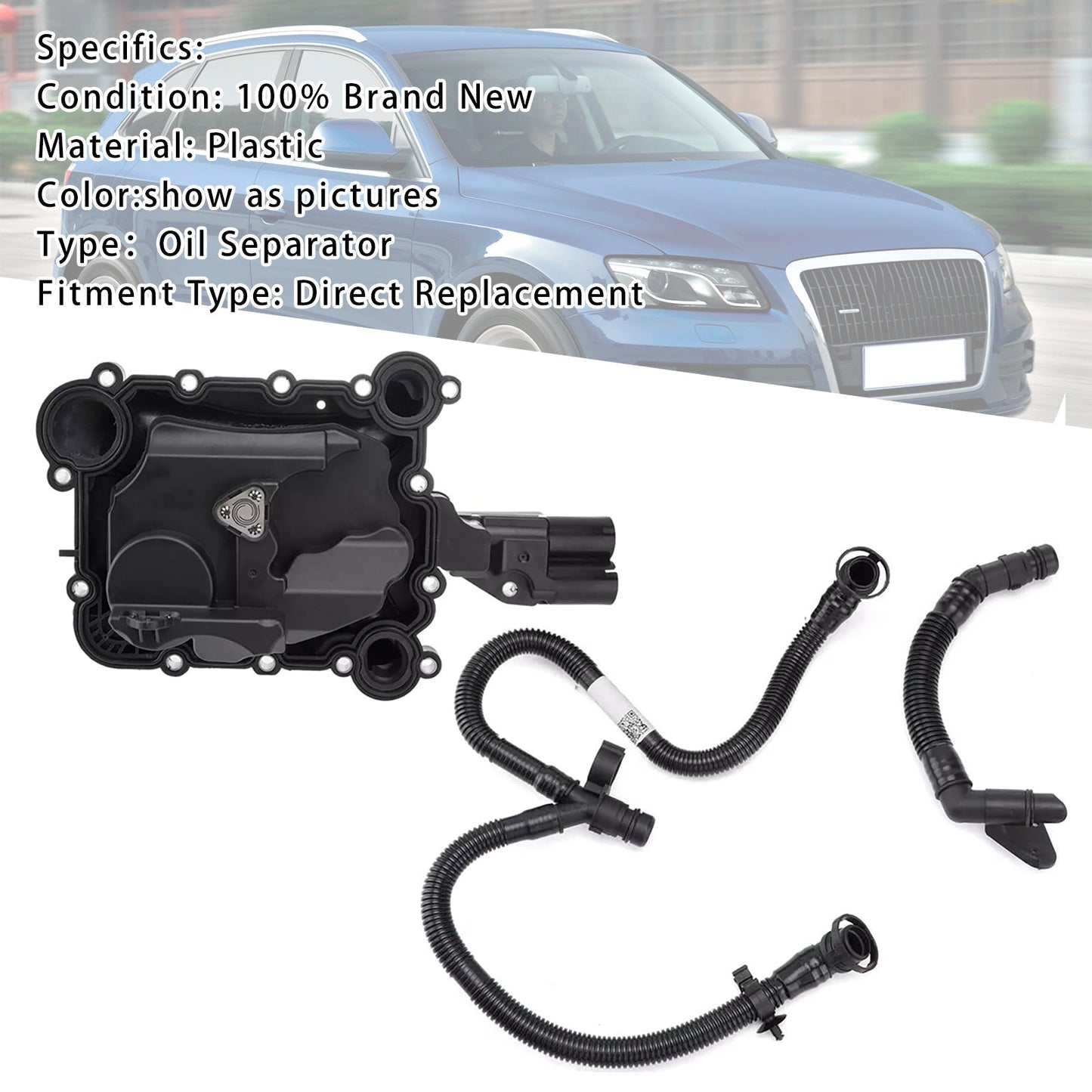 Séparateur d'huile, soupape PCV, garniture de ventilation et tuyau 06E103547AH pour Audi A4 B8 (8K2) S4 quattro 2008-2015