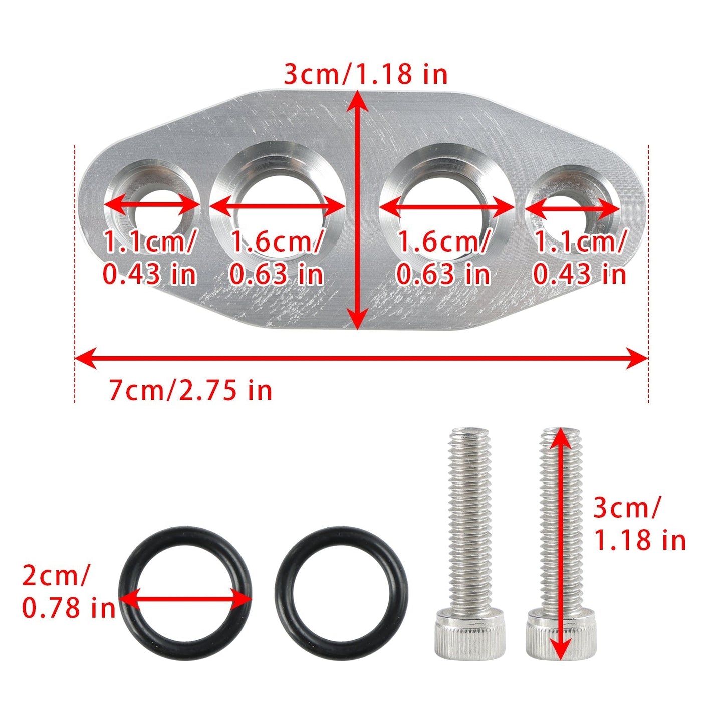 Adaptador de enfriador de aceite 6AN ORB Oring, puerto de entrada/salida, placa LS1 LSX LS3 LS LS2 LS3 551600