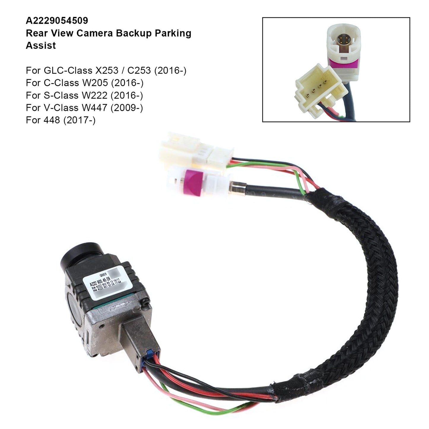 Caméra de recul pour Benz S 63 L AMG 4MATIC M157.985 430 kW 7A/MT 2014-2016 A2229054509