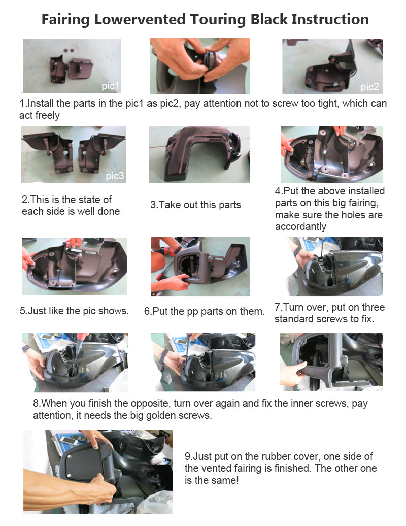 Lower Vented Leg Fairings Glove Box For 1983-2013 For Harley Road Street Electra Glide