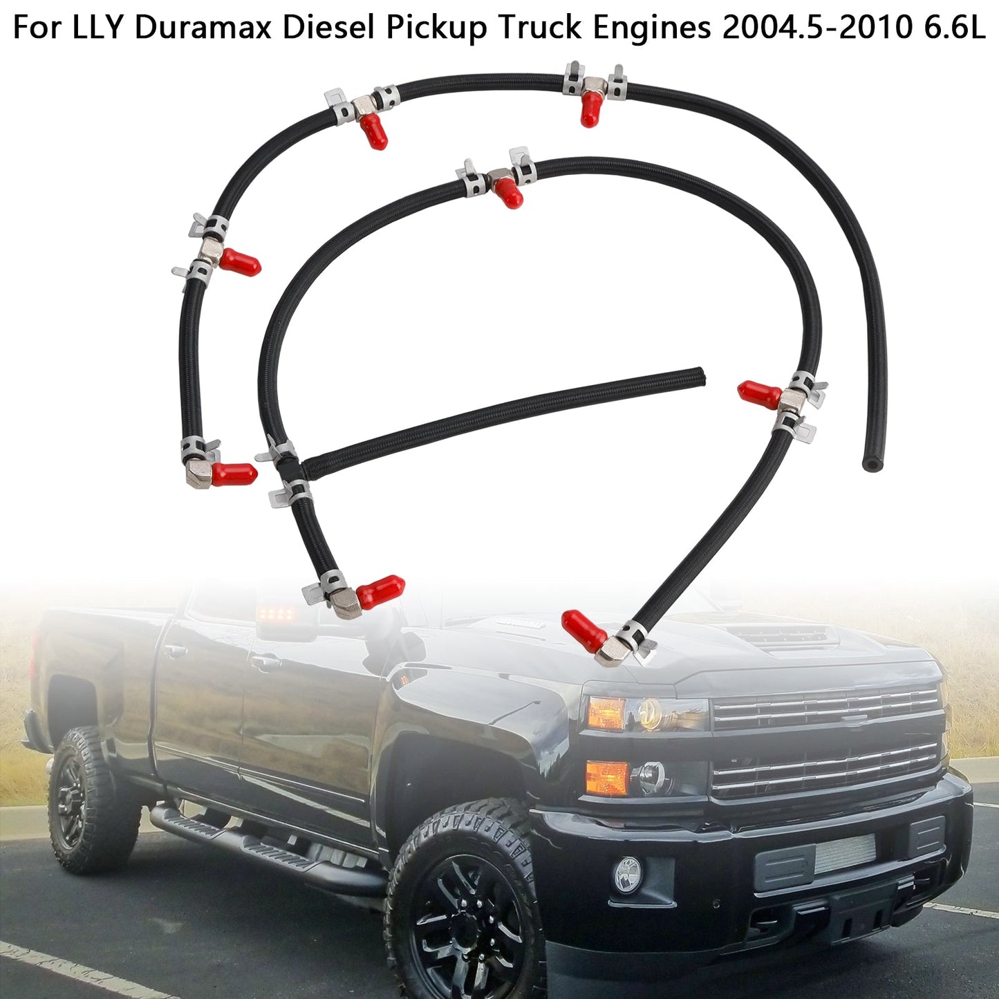 2004-2010 Duramax Diesel Truck Engines 6.6L Fuel Injector Return Line Kit 97328733 8973287331