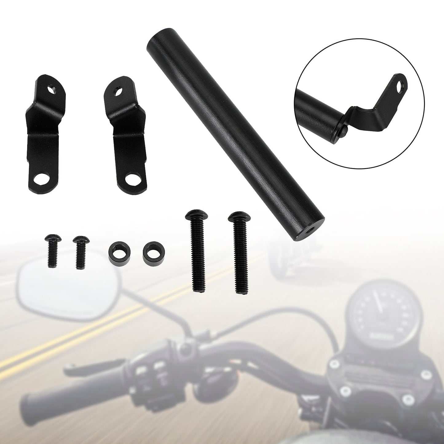 Soporte de extensión para GPS y navegación para teléfono, color negro, para Suzuki GSX-R 125 2018+