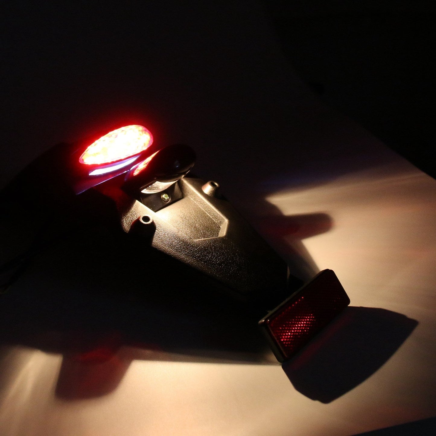 Luz trasera de freno LED para guardabarros trasero de motocross MX todoterreno, doble deporte, Pit Dirt Bike